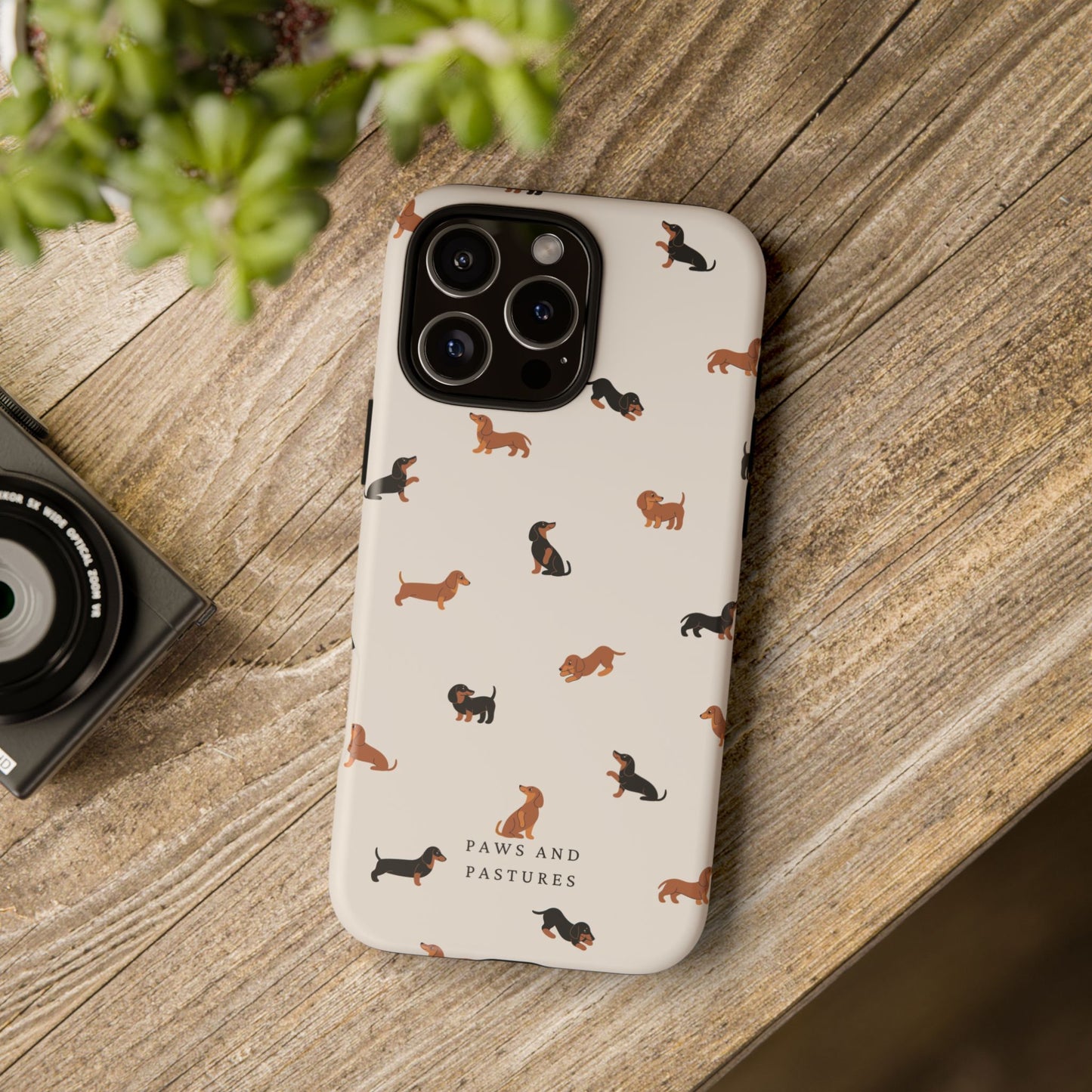 Dachshund Pattern Phone Case — Cute Wiener Dog Protective Cover