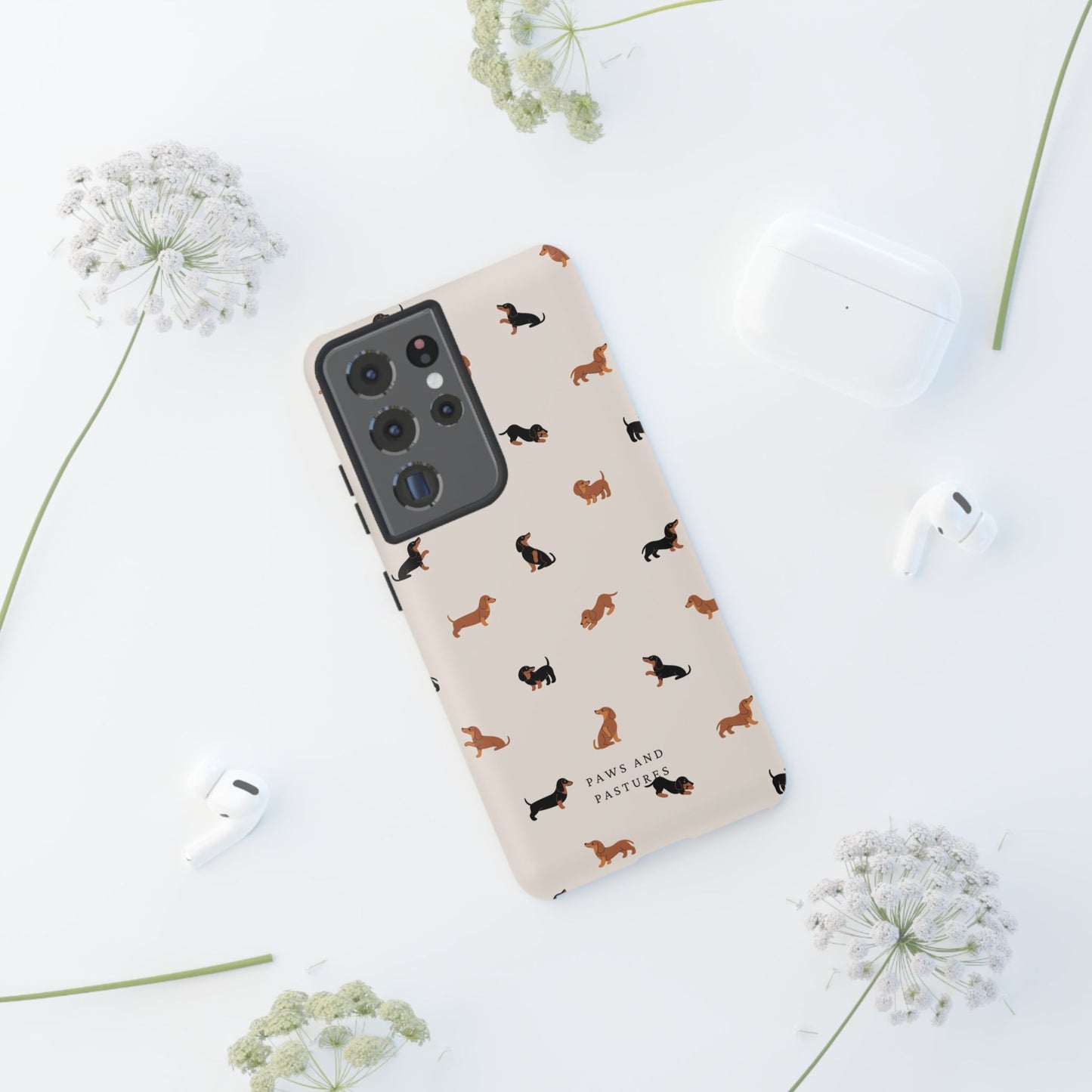 Dachshund Pattern Phone Case — Cute Wiener Dog Protective Cover