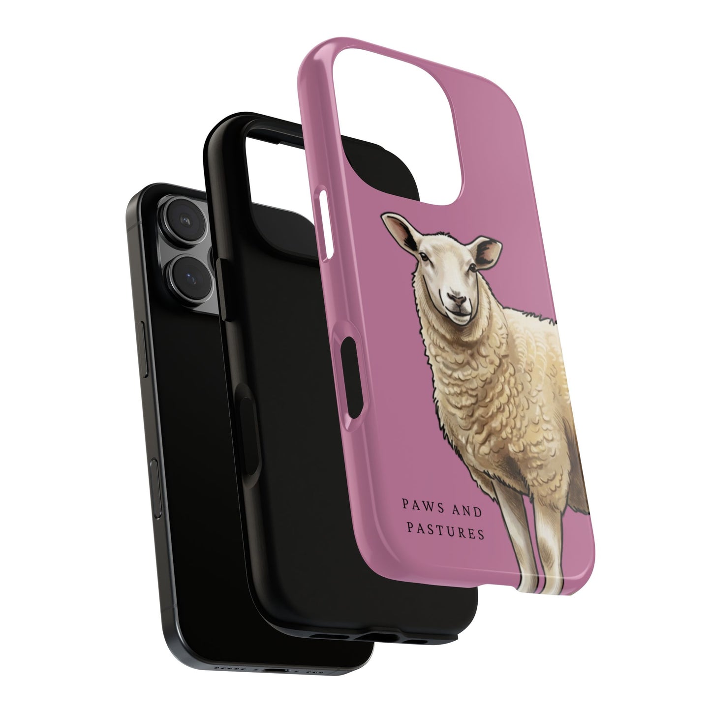 Pink Sheep Illustration Tough Phone Case