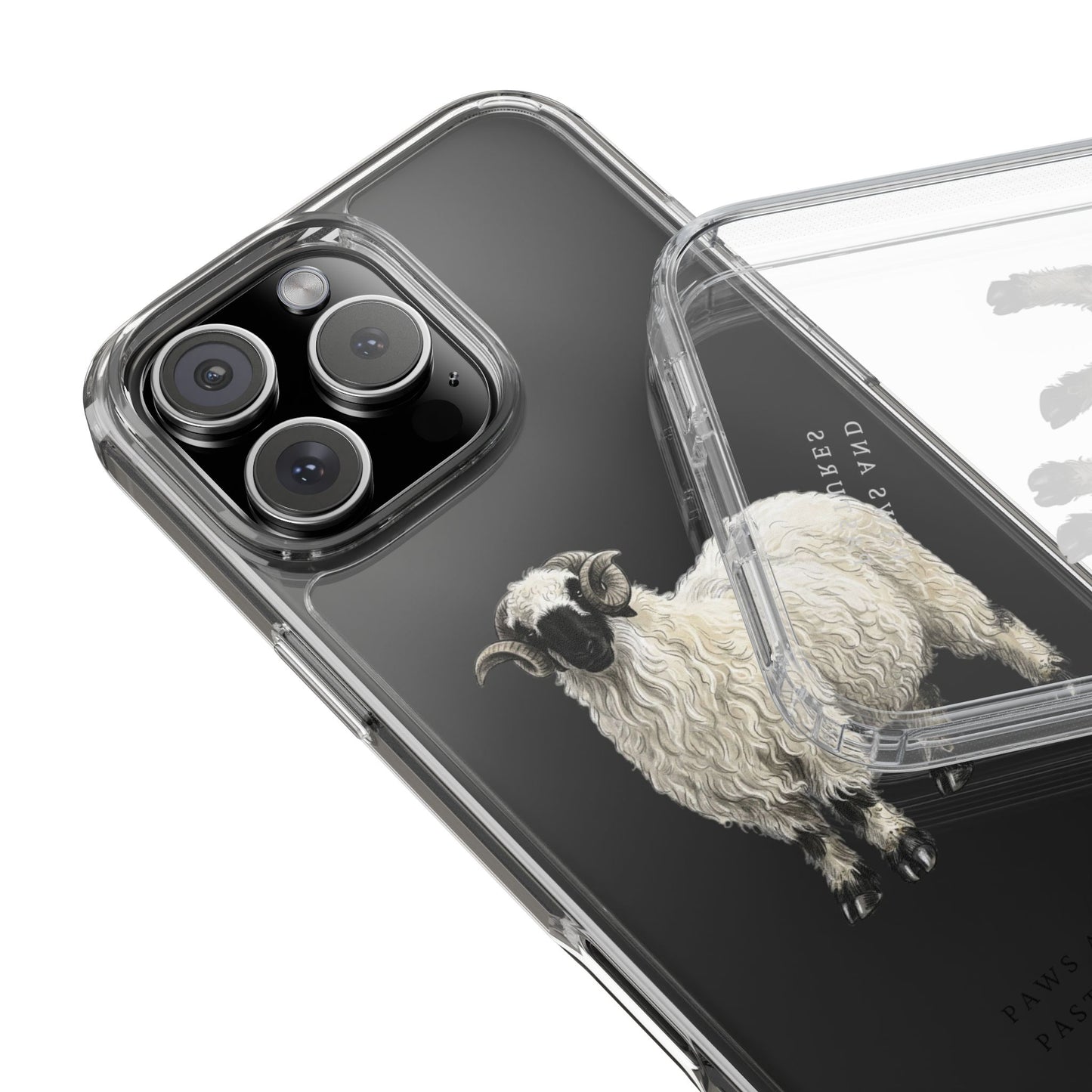 Valais Blacknose Clear Phone Case – Sheep Design (Paws & Pastures)