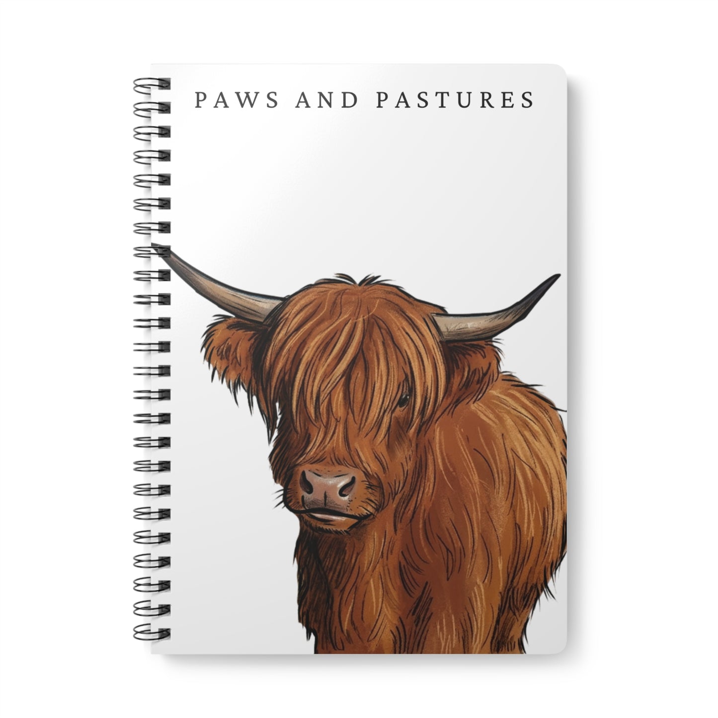 Highland Cow A5 Spiral Notebook