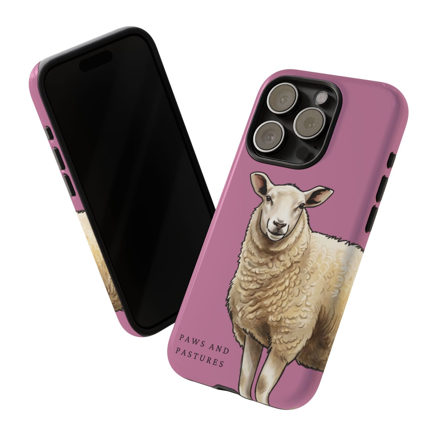 Pink Sheep Illustration Tough Phone Case