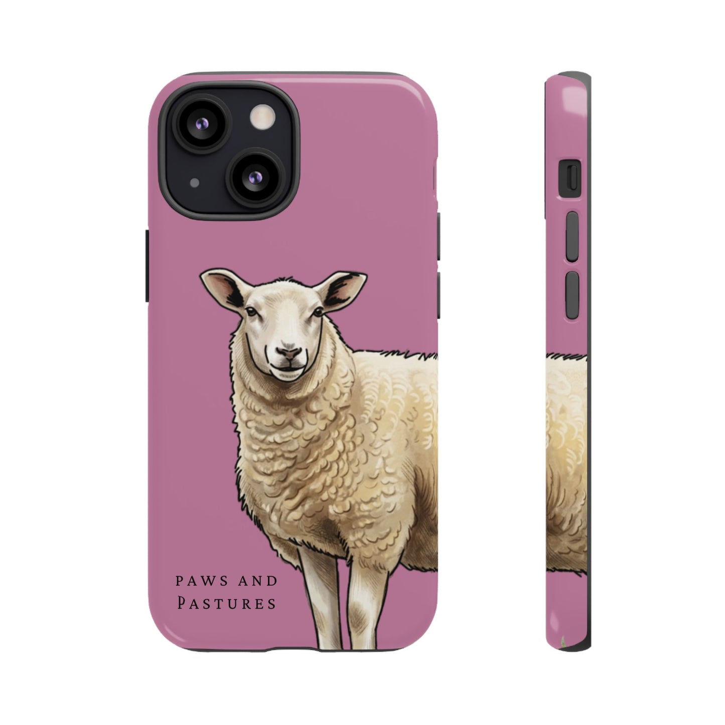 Pink Sheep Illustration Tough Phone Case