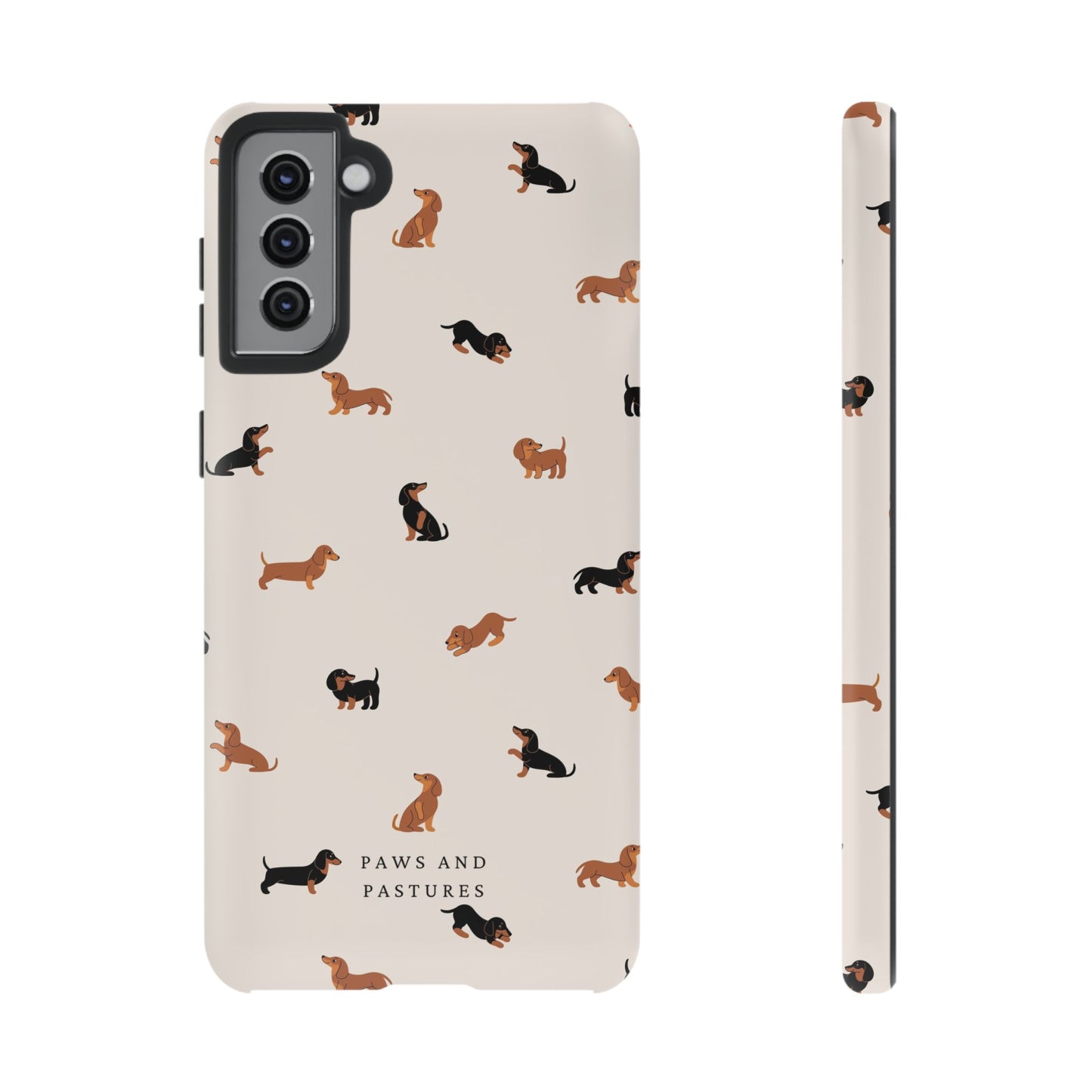 Dachshund Pattern Phone Case — Cute Wiener Dog Protective Cover