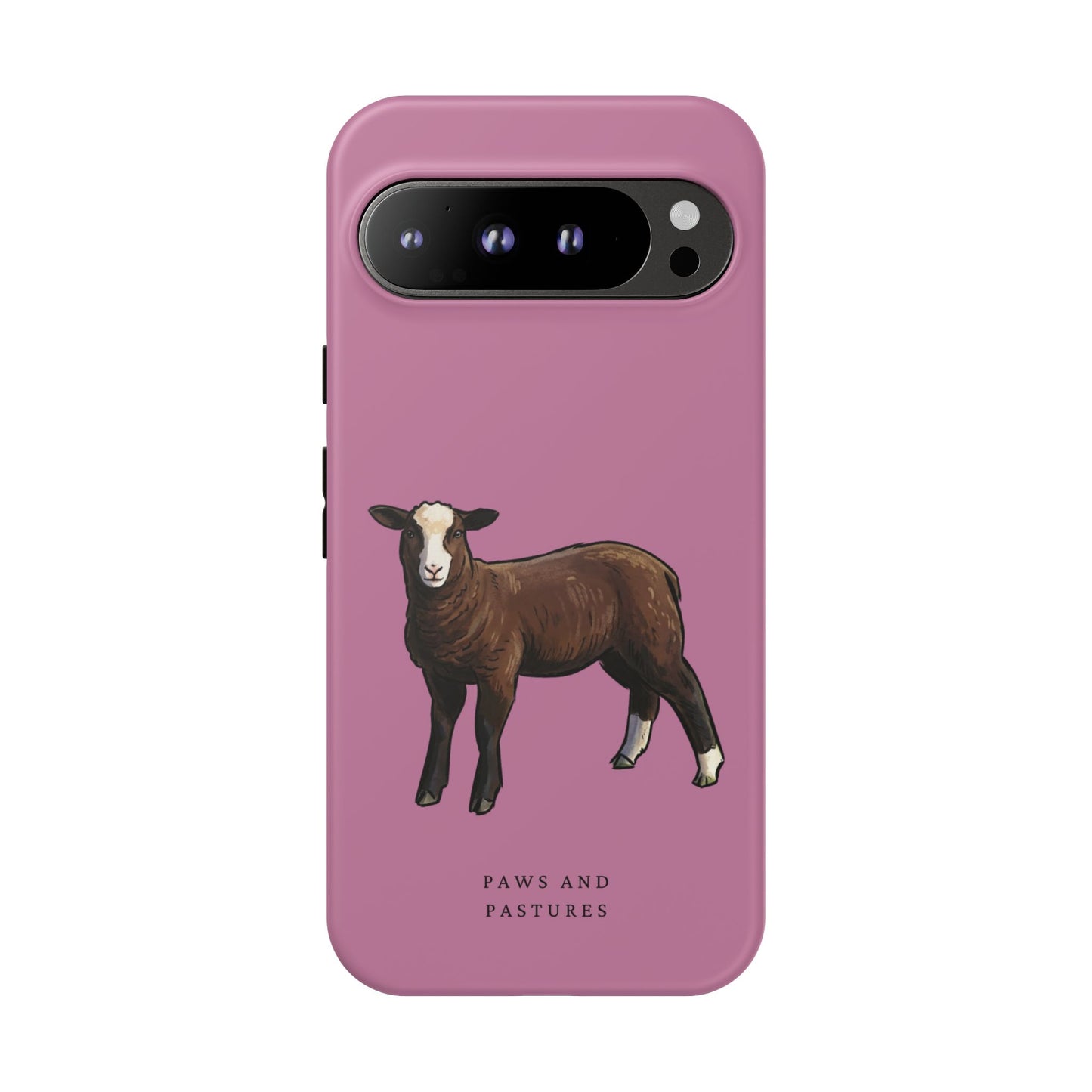 Zwartble Phone Case — Brown Sheep Illustration "Paws and Pastures"