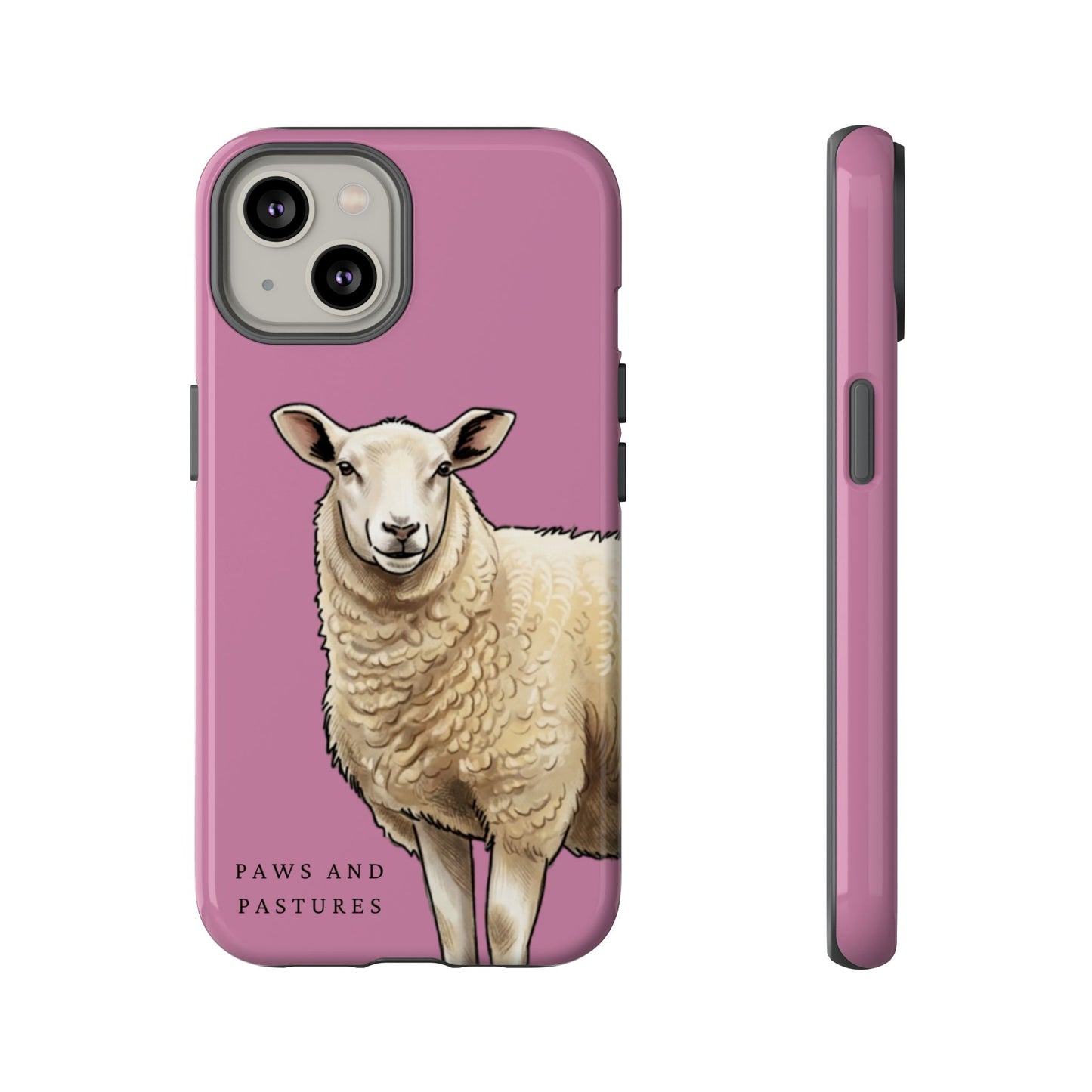 Pink Sheep Illustration Tough Phone Case
