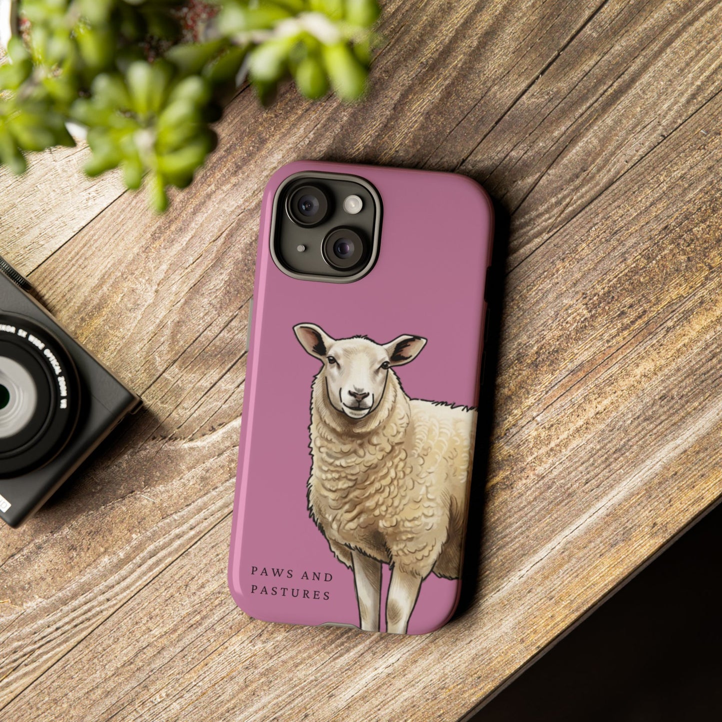 Pink Sheep Illustration Tough Phone Case