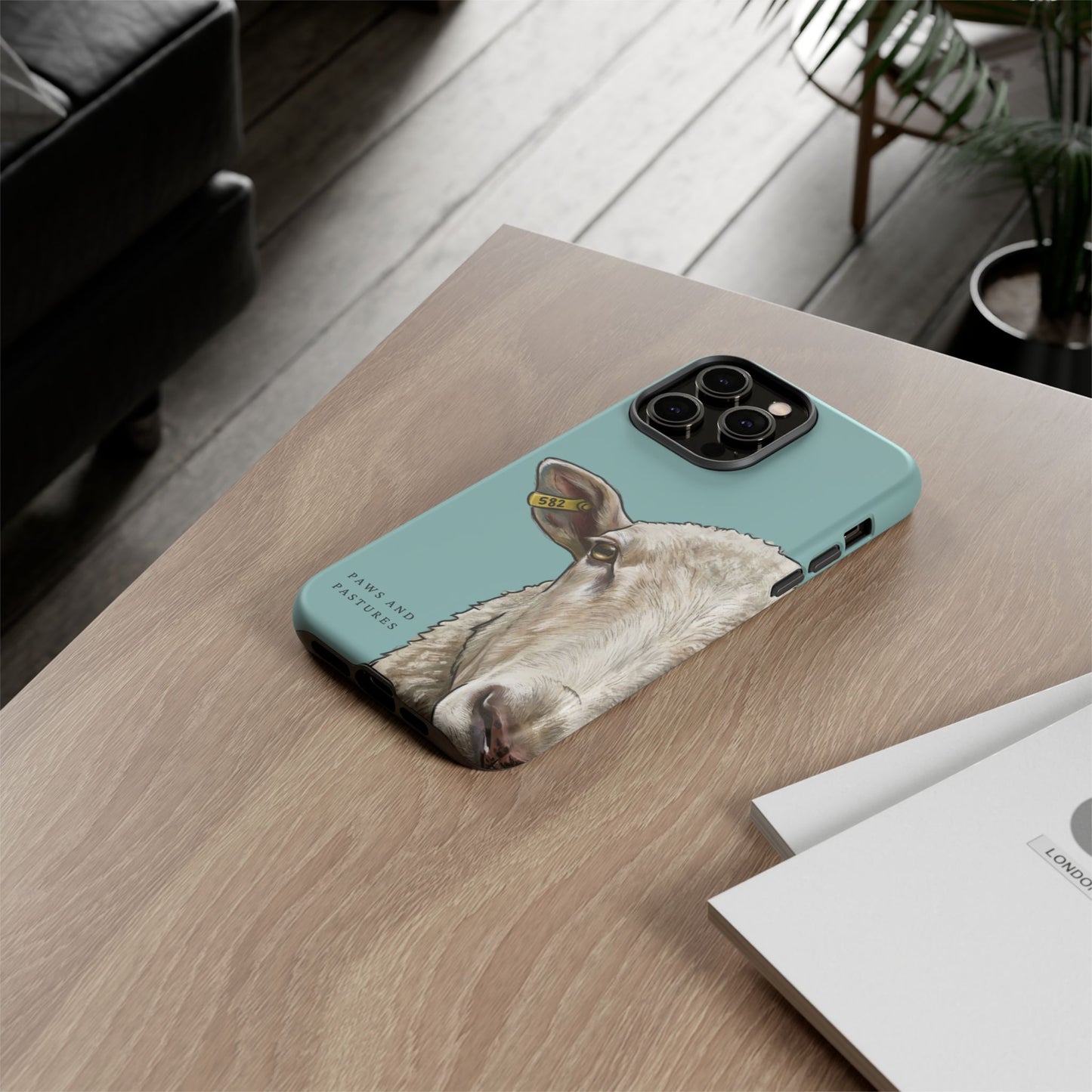 Teal Sheep Phone Case