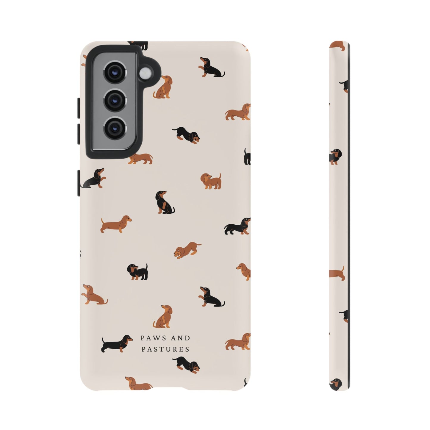 Dachshund Pattern Phone Case — Cute Wiener Dog Protective Cover