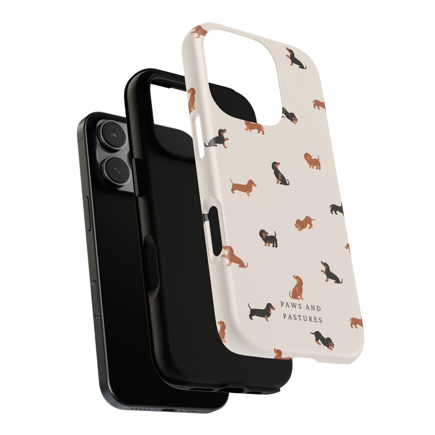 Dachshund Pattern Phone Case — Cute Wiener Dog Protective Cover