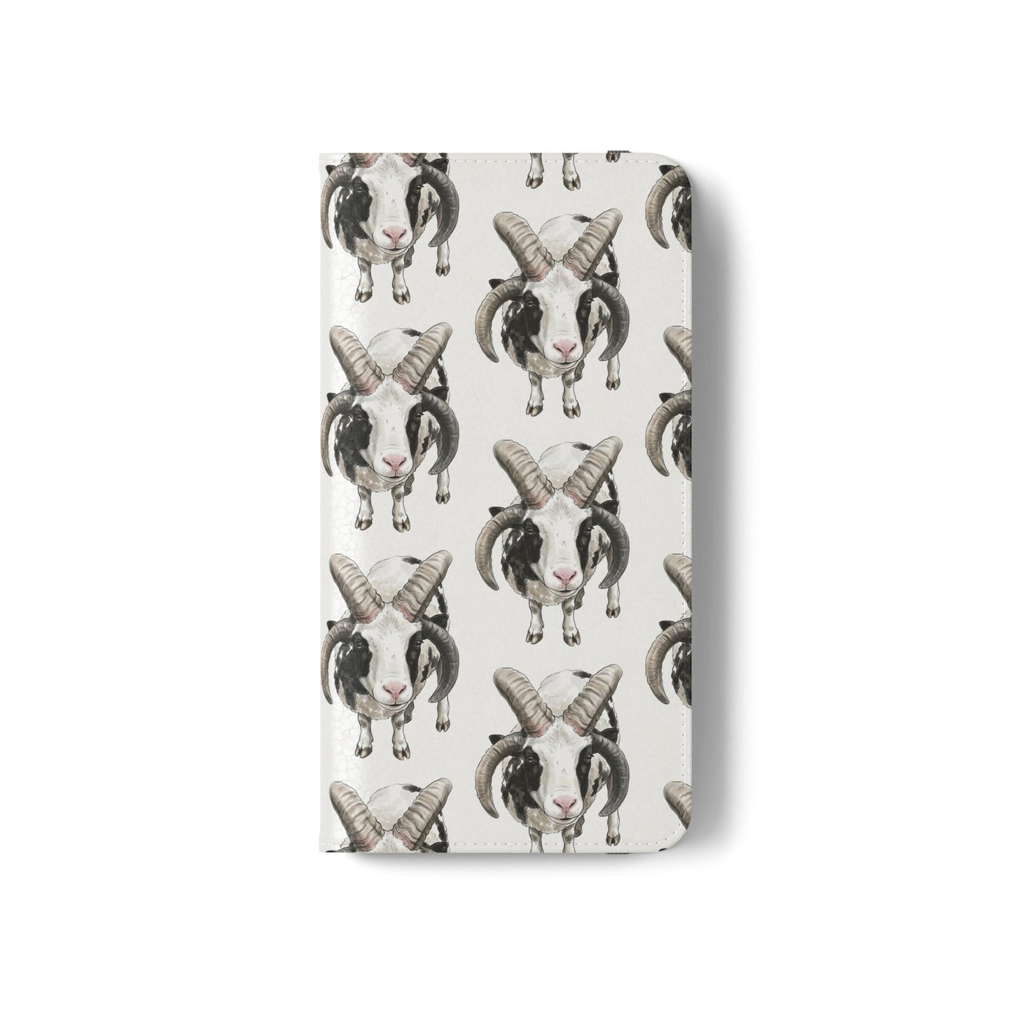 Jacob Sheep Pattern Flip Phone Case — Cute Farm Animal Wallet Cover