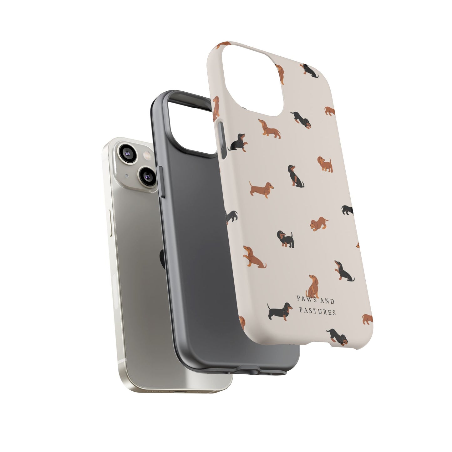 Dachshund Pattern Phone Case — Cute Wiener Dog Protective Cover