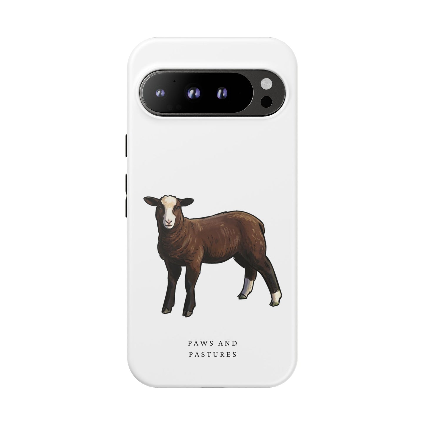 Zwartble Phone Case — Brown Sheep Illustration "Paws and Pastures"