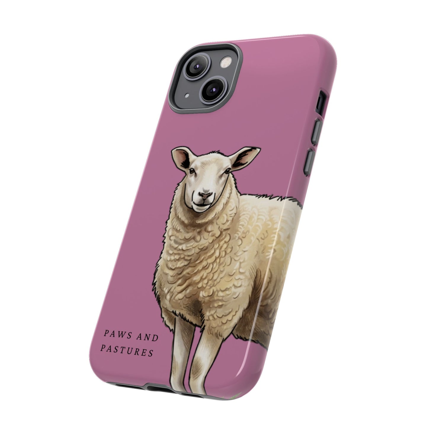 Pink Sheep Illustration Tough Phone Case