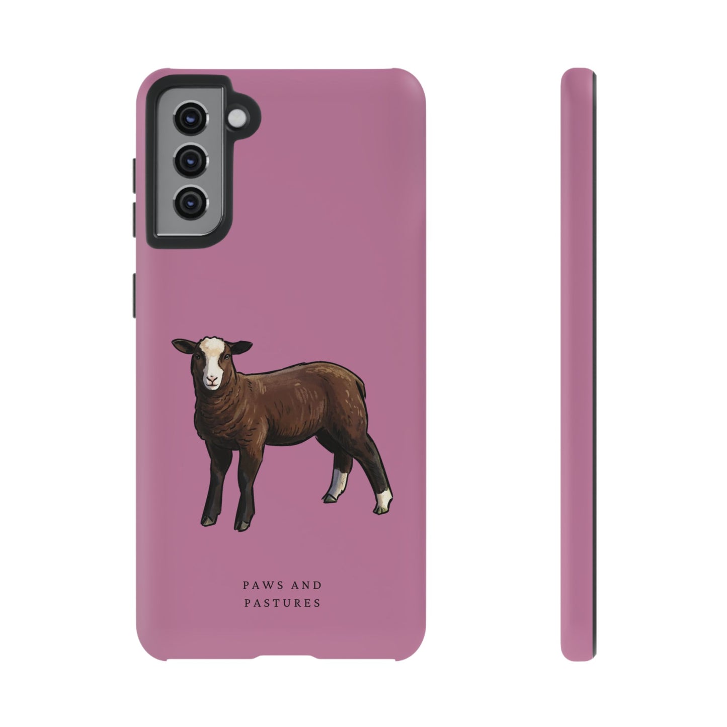 Zwartble Phone Case — Brown Sheep Illustration "Paws and Pastures"