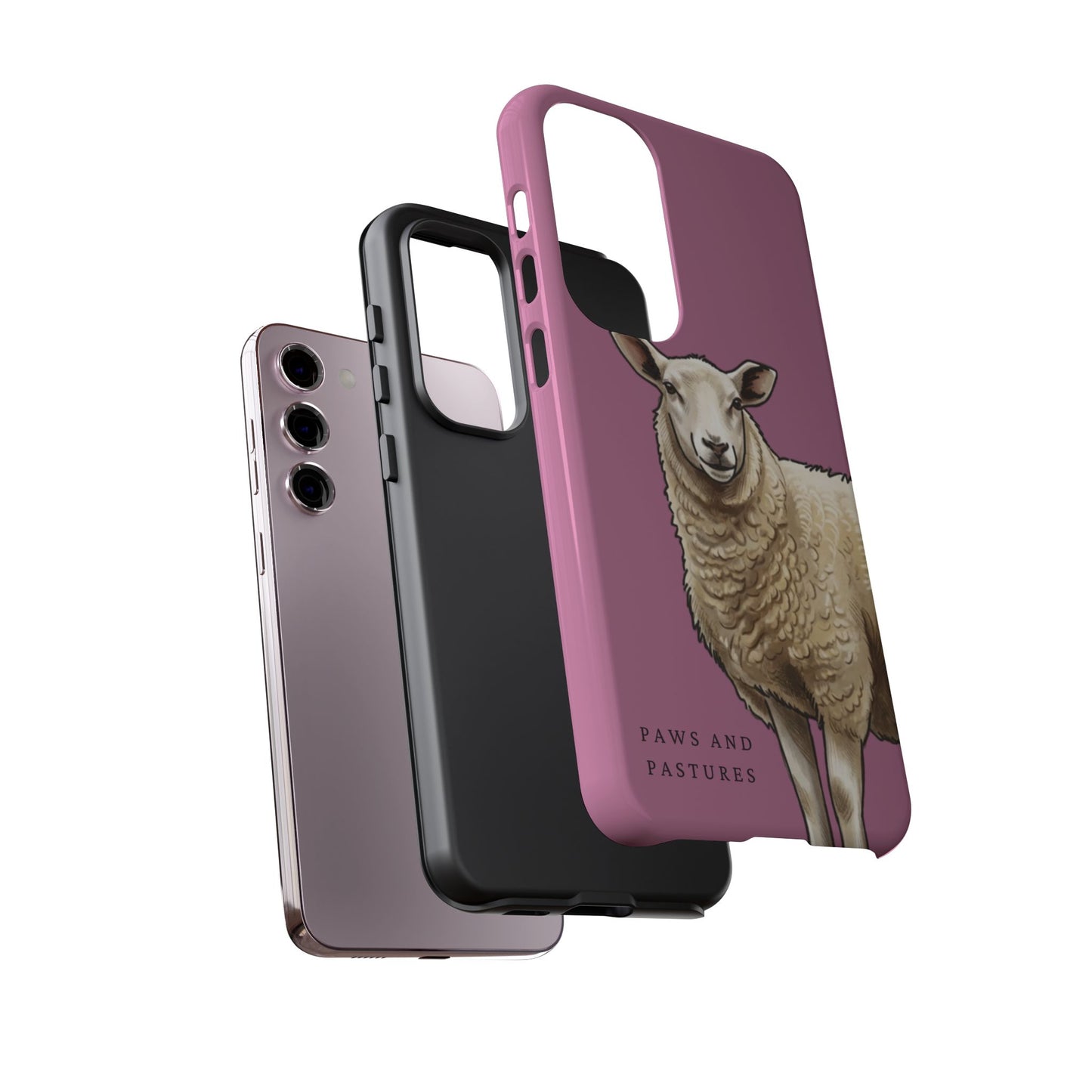 Pink Sheep Illustration Tough Phone Case