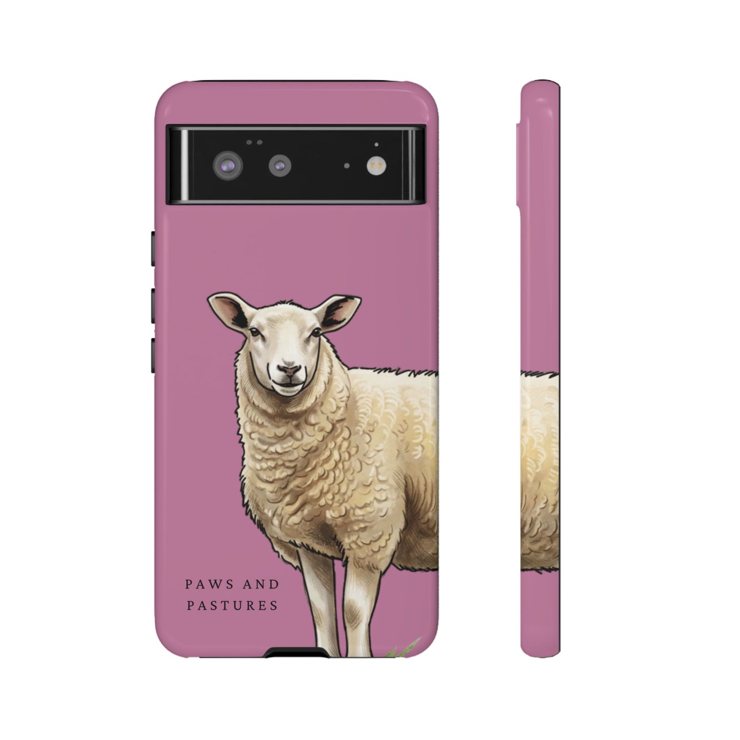 Pink Sheep Illustration Tough Phone Case