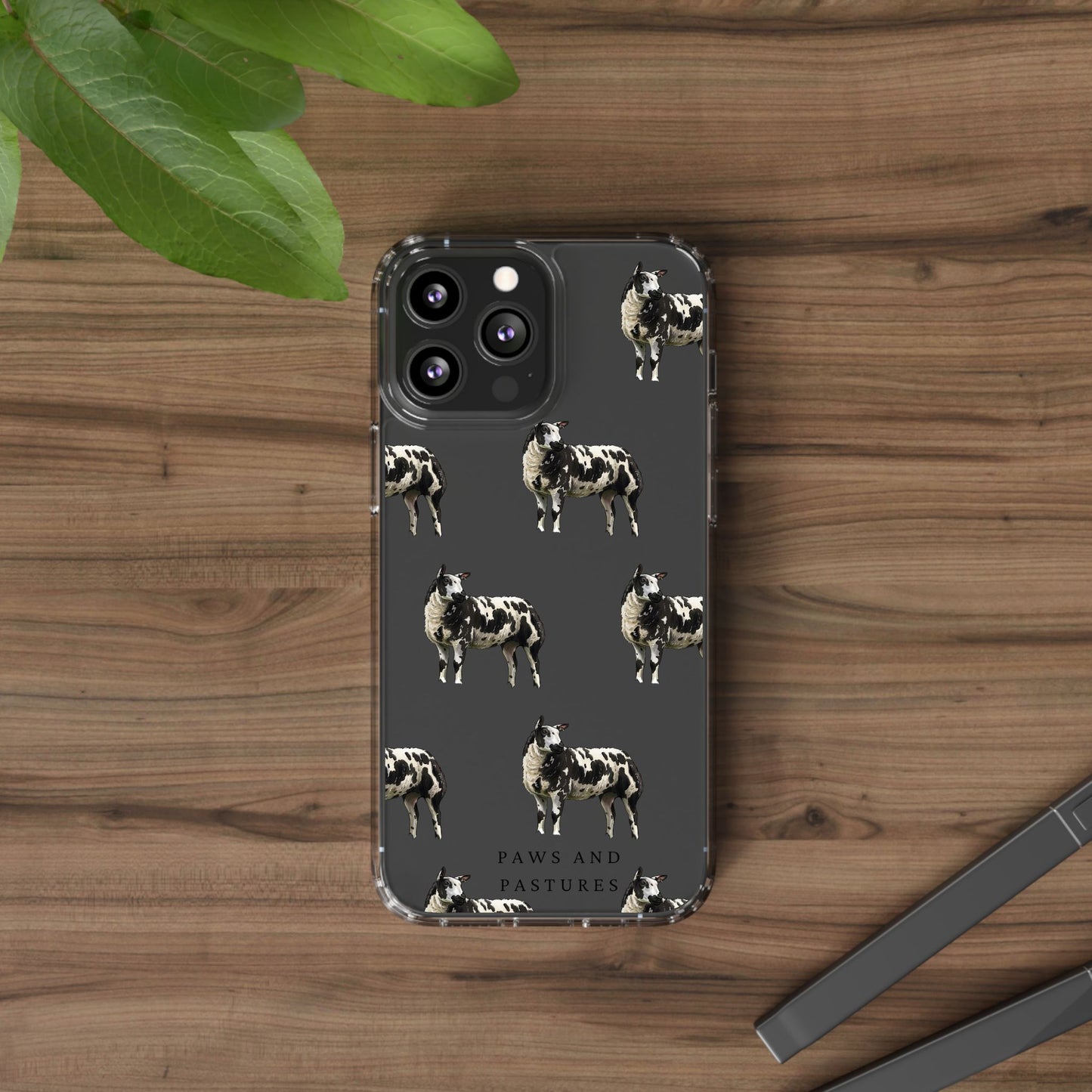 Dutch Spotted Sheep Pattern iPhone Clear Case
