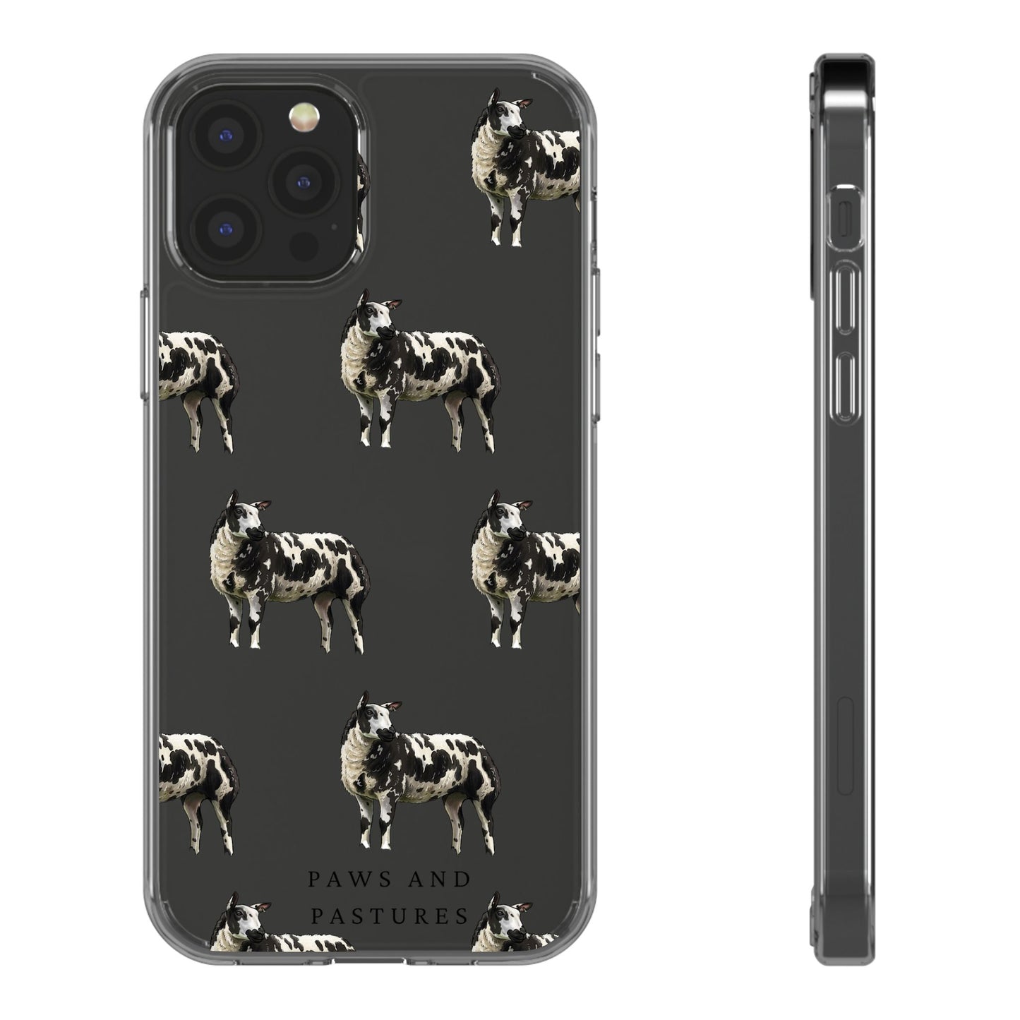 Dutch Spotted Sheep Pattern iPhone Clear Case