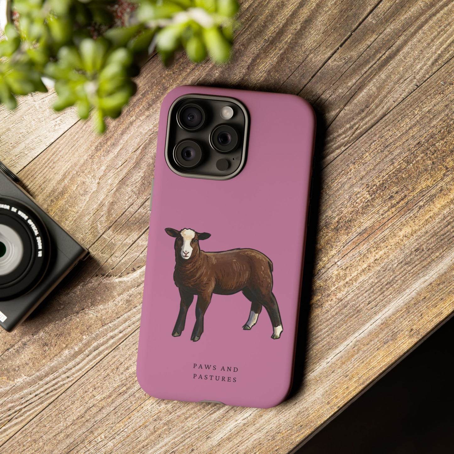 Zwartble Phone Case — Brown Sheep Illustration "Paws and Pastures"