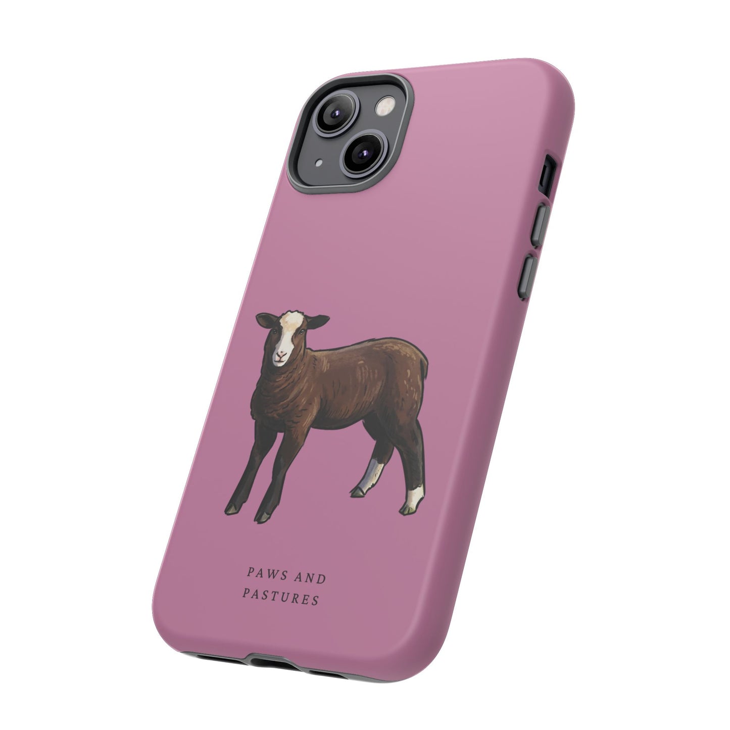 Zwartble Phone Case — Brown Sheep Illustration "Paws and Pastures"