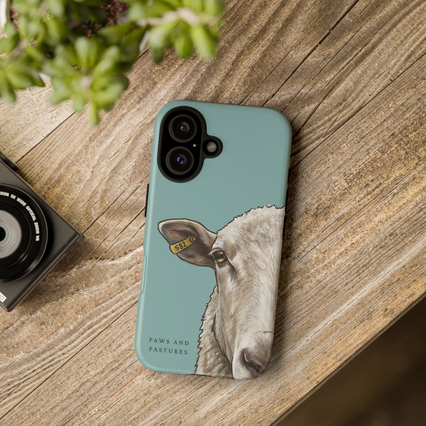 Teal Sheep Phone Case