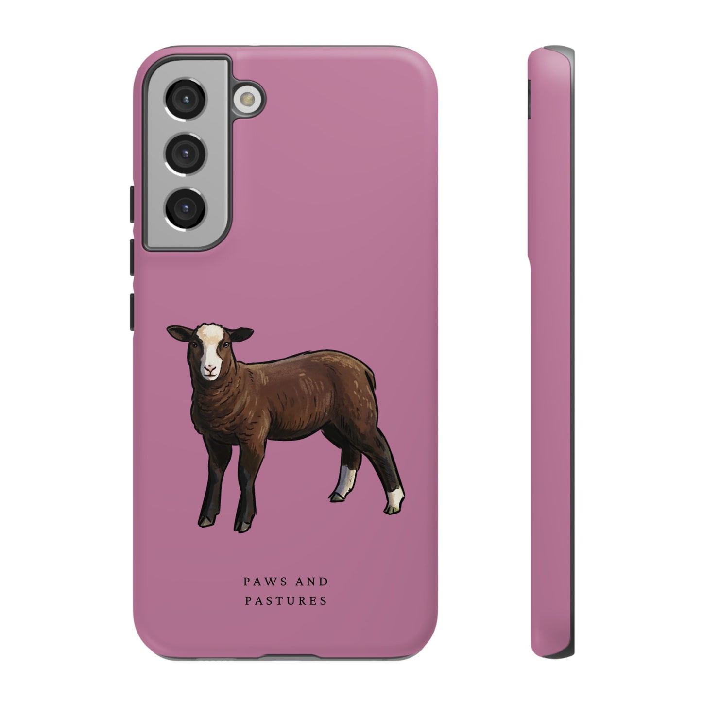 Zwartble Phone Case — Brown Sheep Illustration "Paws and Pastures"