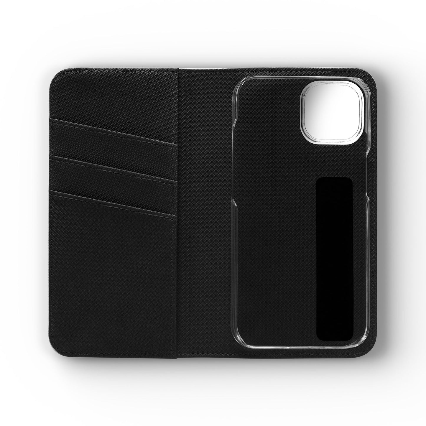 Cow Print Flip Phone Case — Black & White Wallet Flip Case