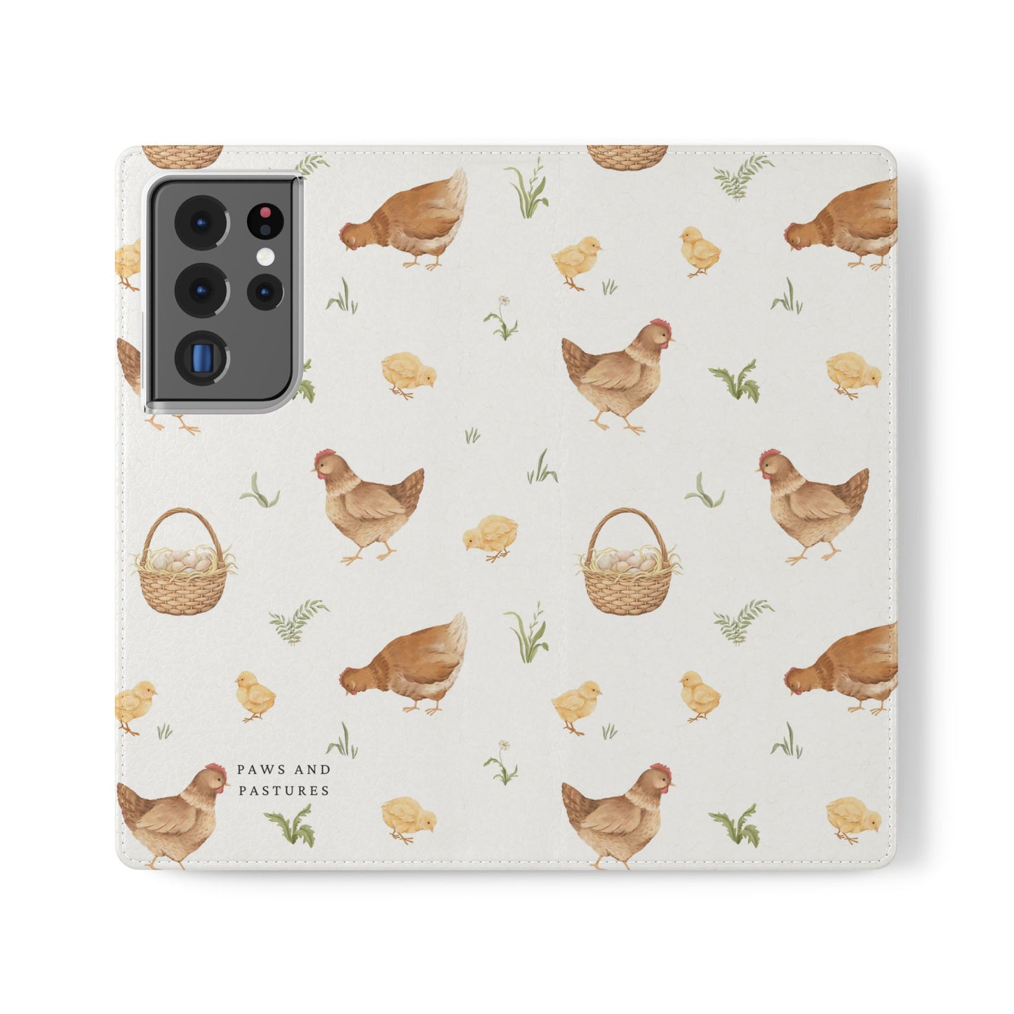 Flip Case – Watercolor Chickens & Baskets Phone Wallet Case