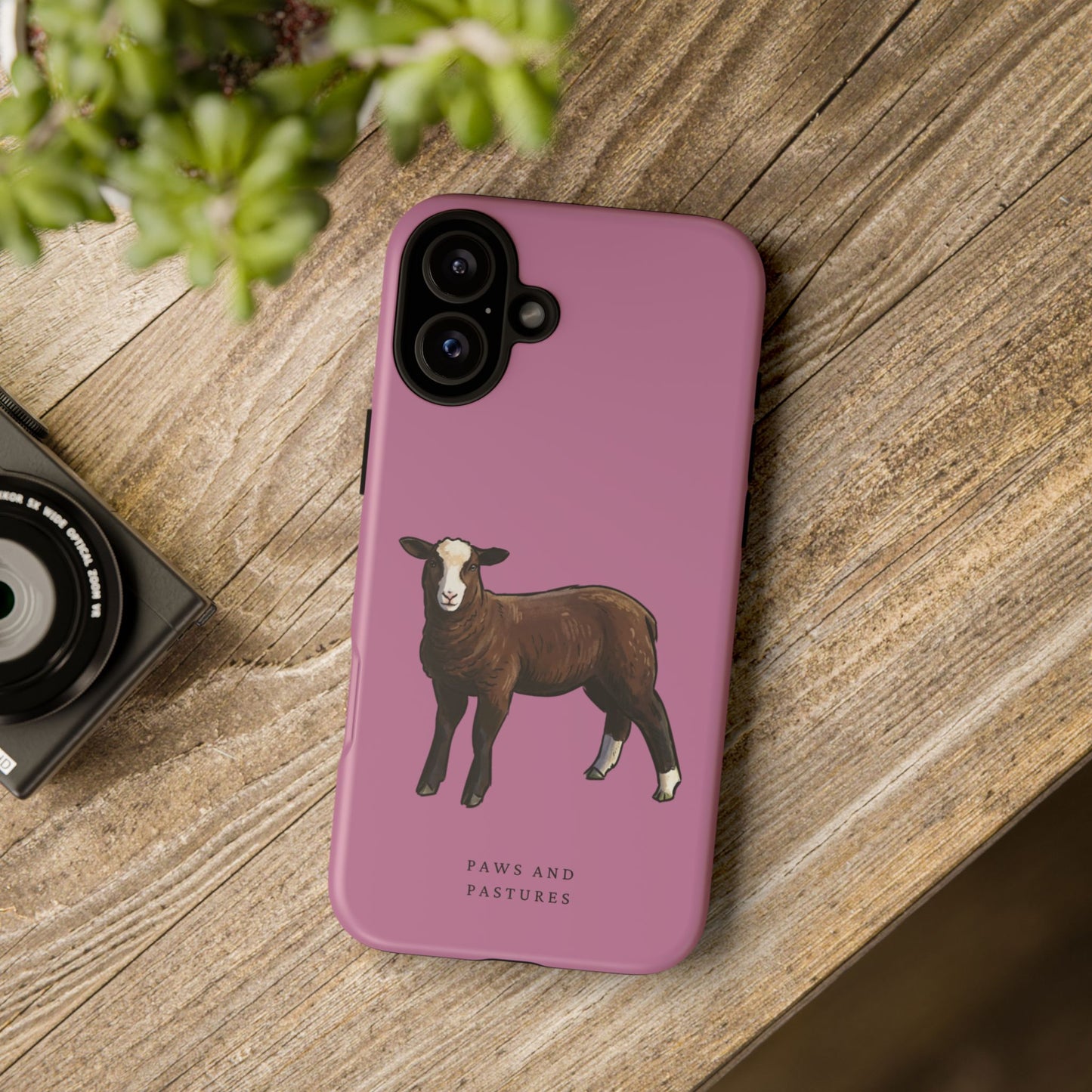 Zwartble Phone Case — Brown Sheep Illustration "Paws and Pastures"
