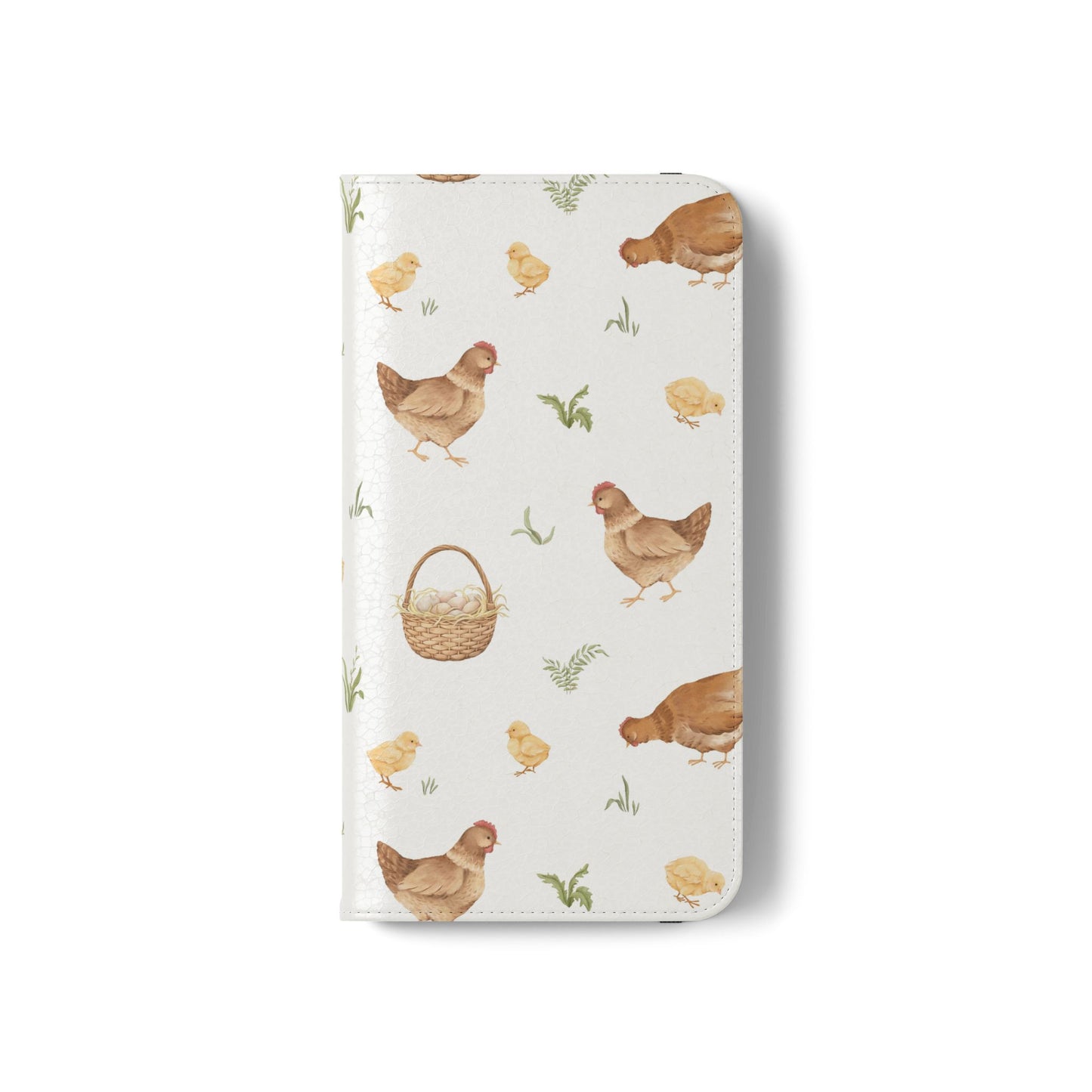 Flip Case – Watercolor Chickens & Baskets Phone Wallet Case