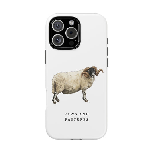 Scottish blackface sheep phone case