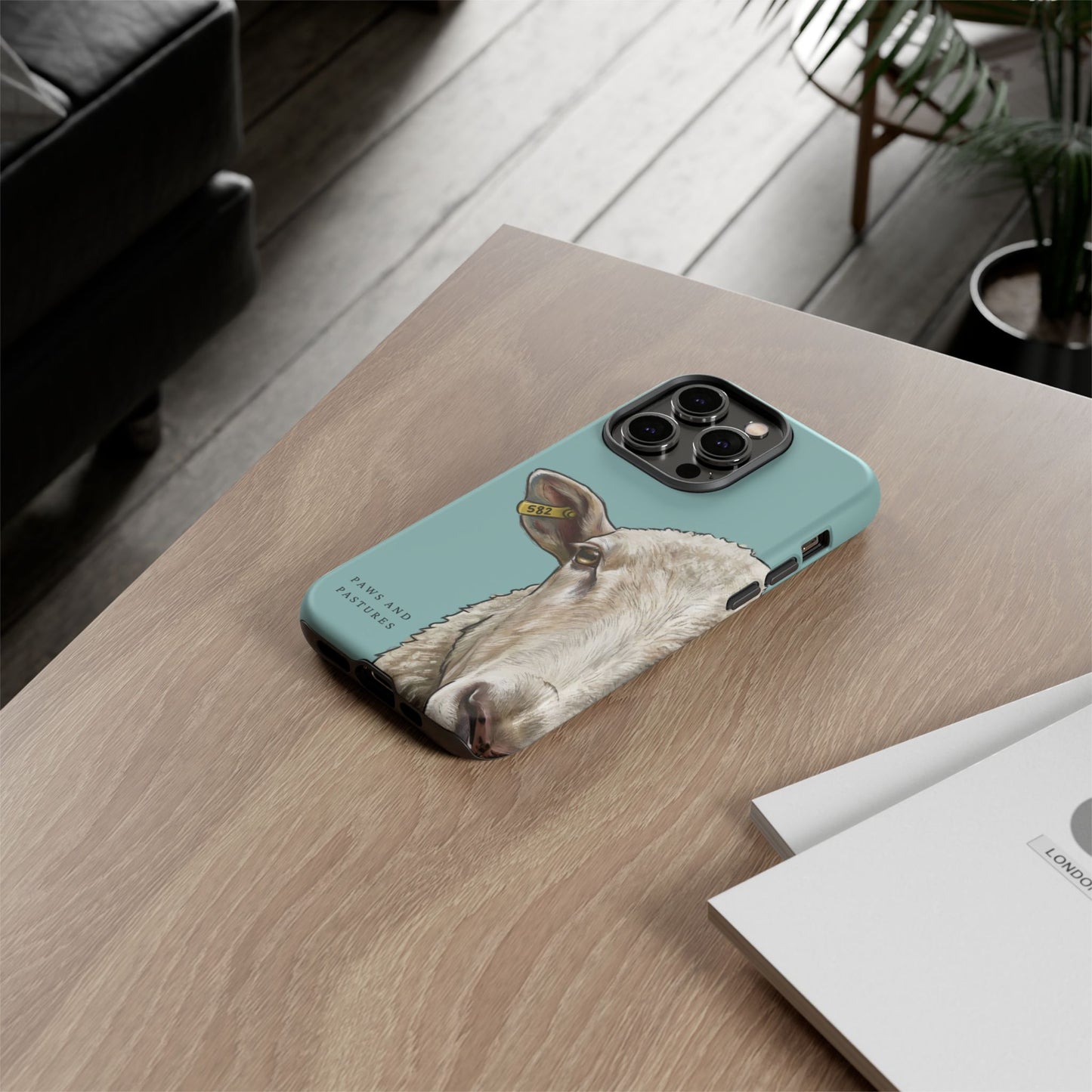 Teal Sheep Phone Case