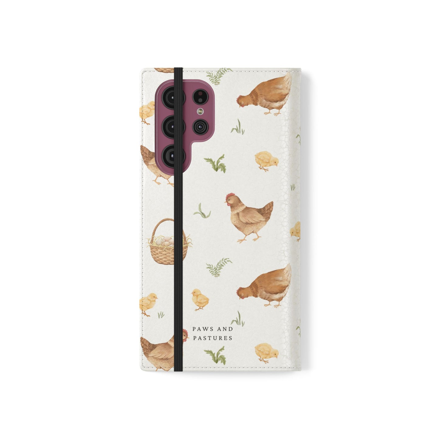 Flip Case – Watercolor Chickens & Baskets Phone Wallet Case