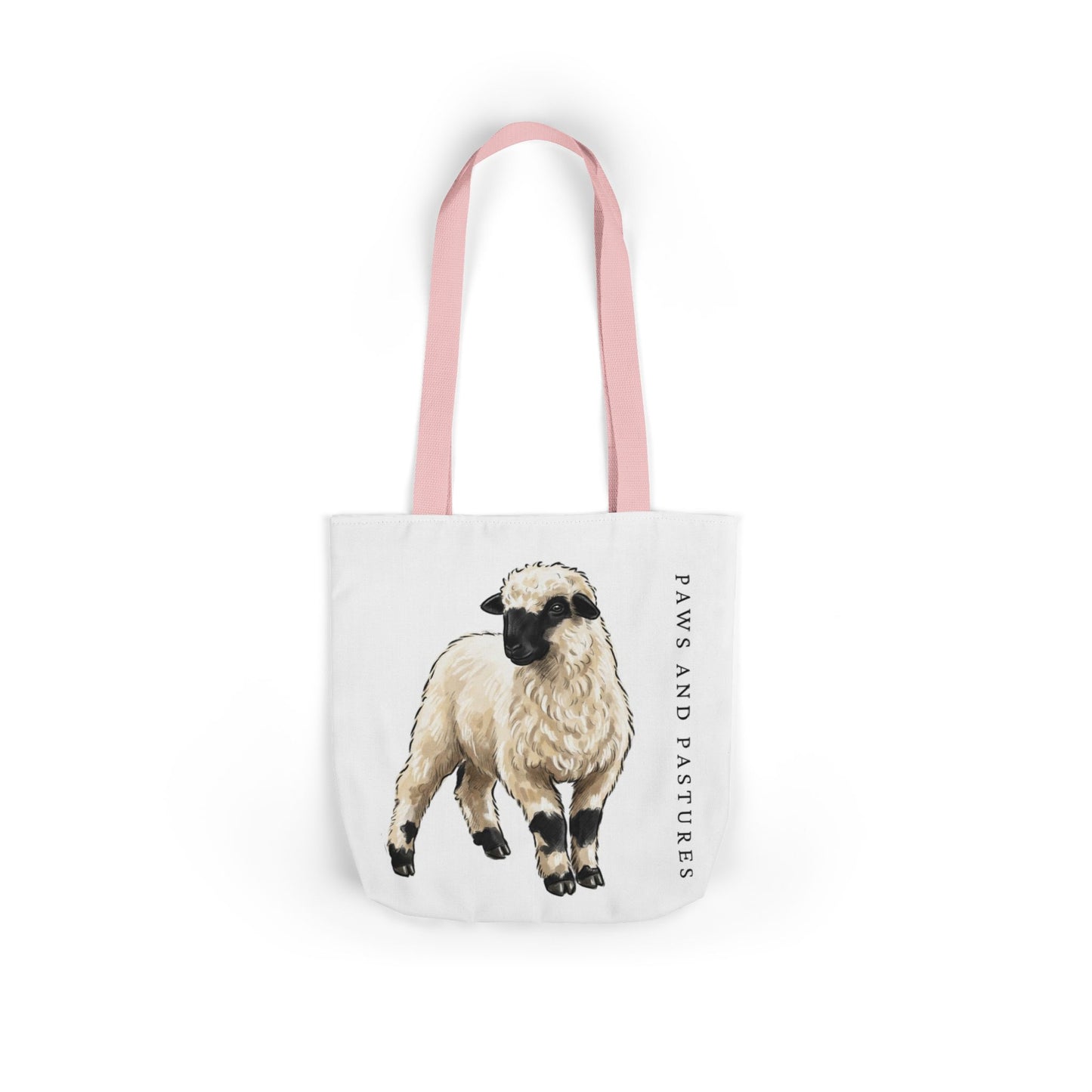 Valais Blacknose Sheep Illustration Canvas Tote Bag