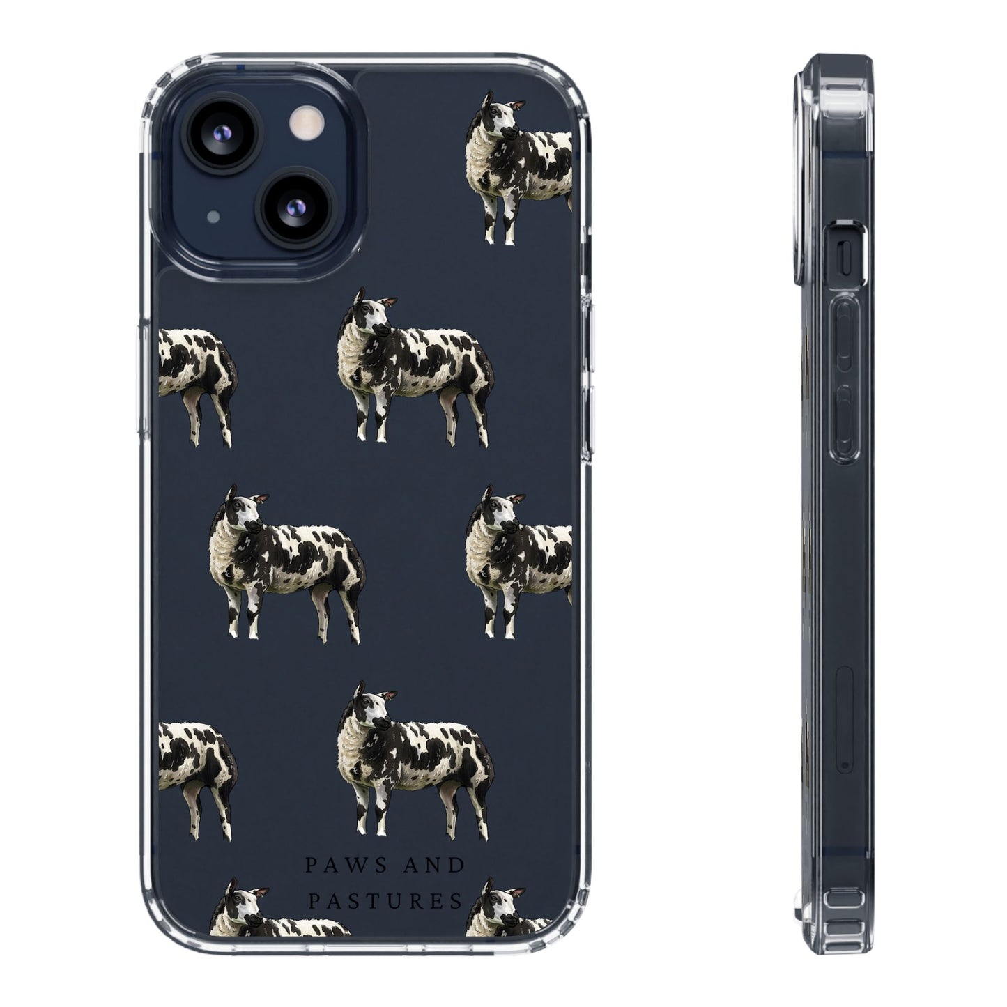 Dutch Spotted Sheep Pattern iPhone Clear Case