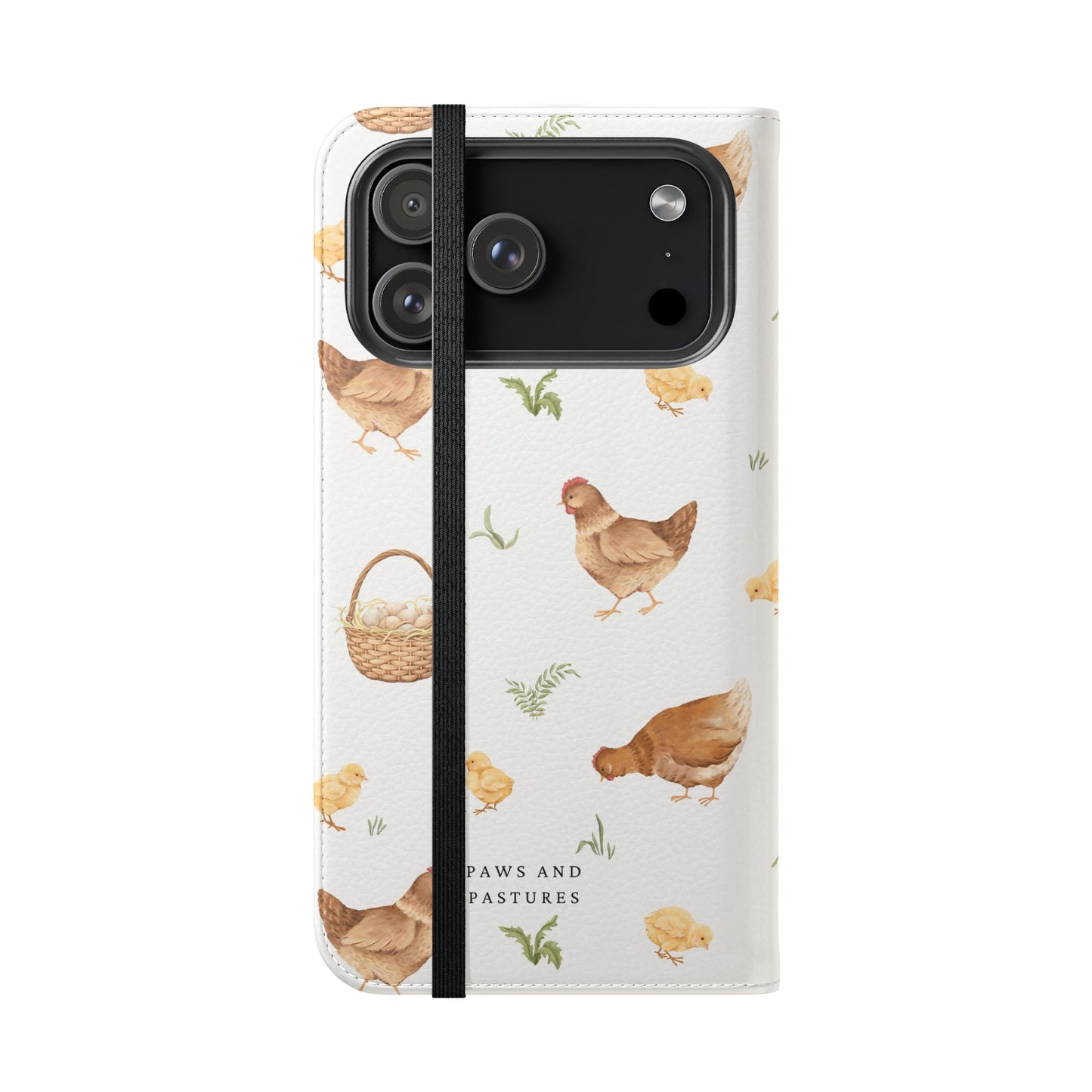 Flip Case – Watercolor Chickens & Baskets Phone Wallet Case
