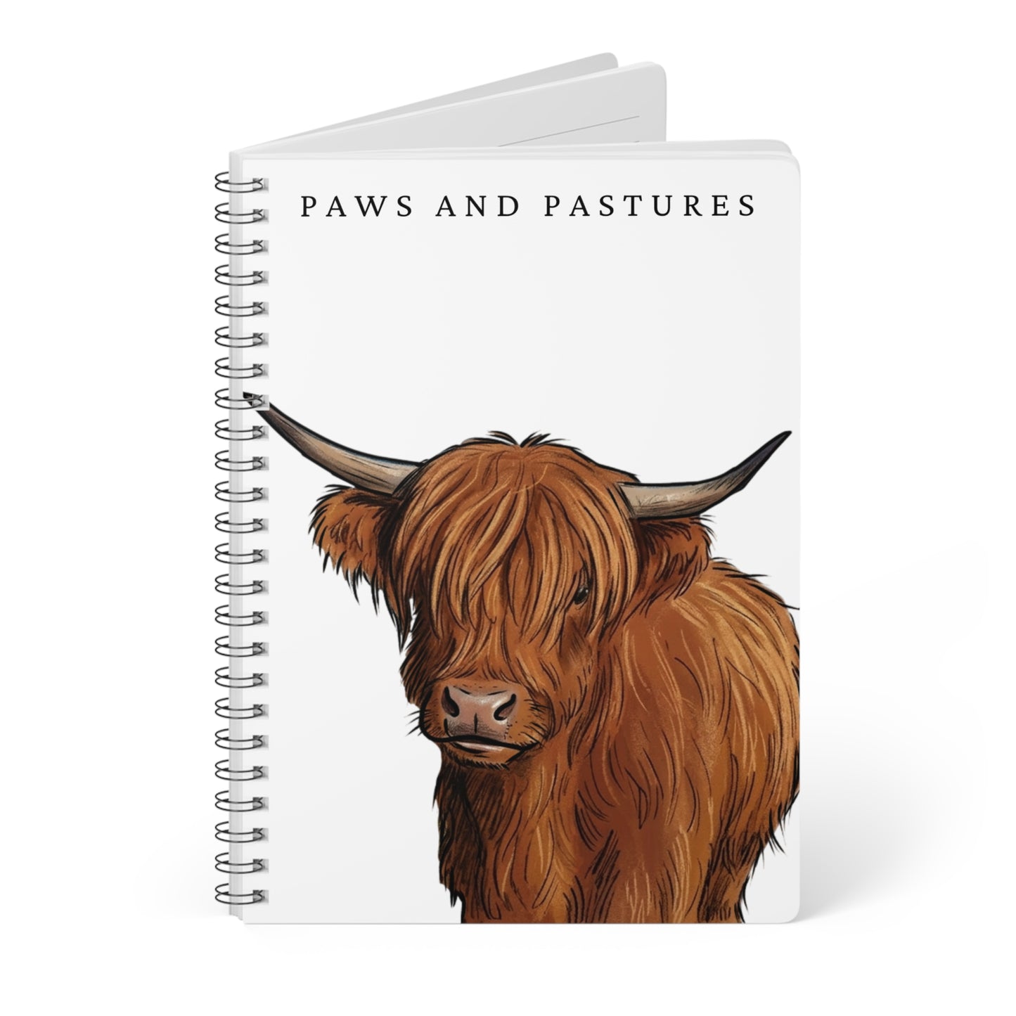 Highland Cow A5 Spiral Notebook