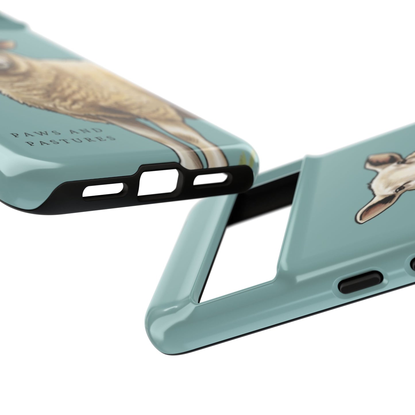 Teal Sheep Illustration Tough Phone Case