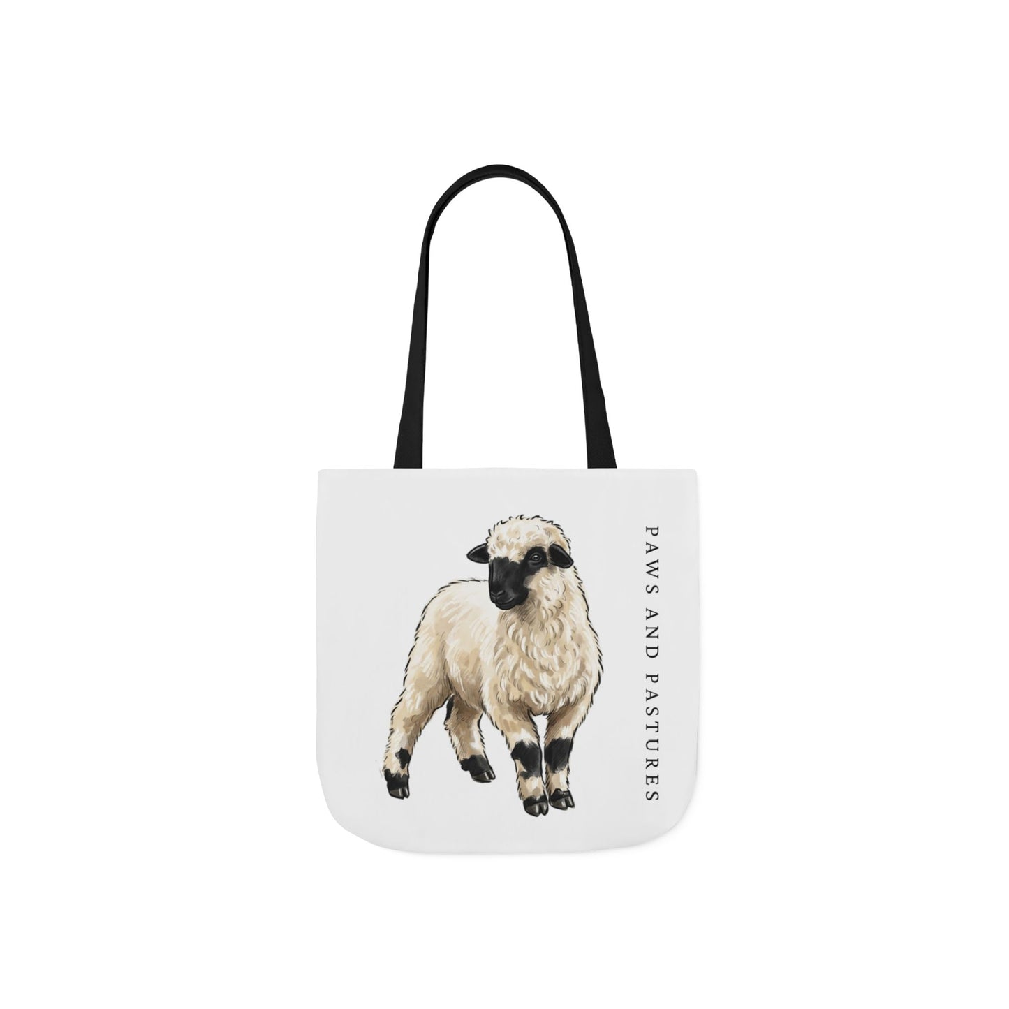Valais Blacknose Sheep Illustration Canvas Tote Bag