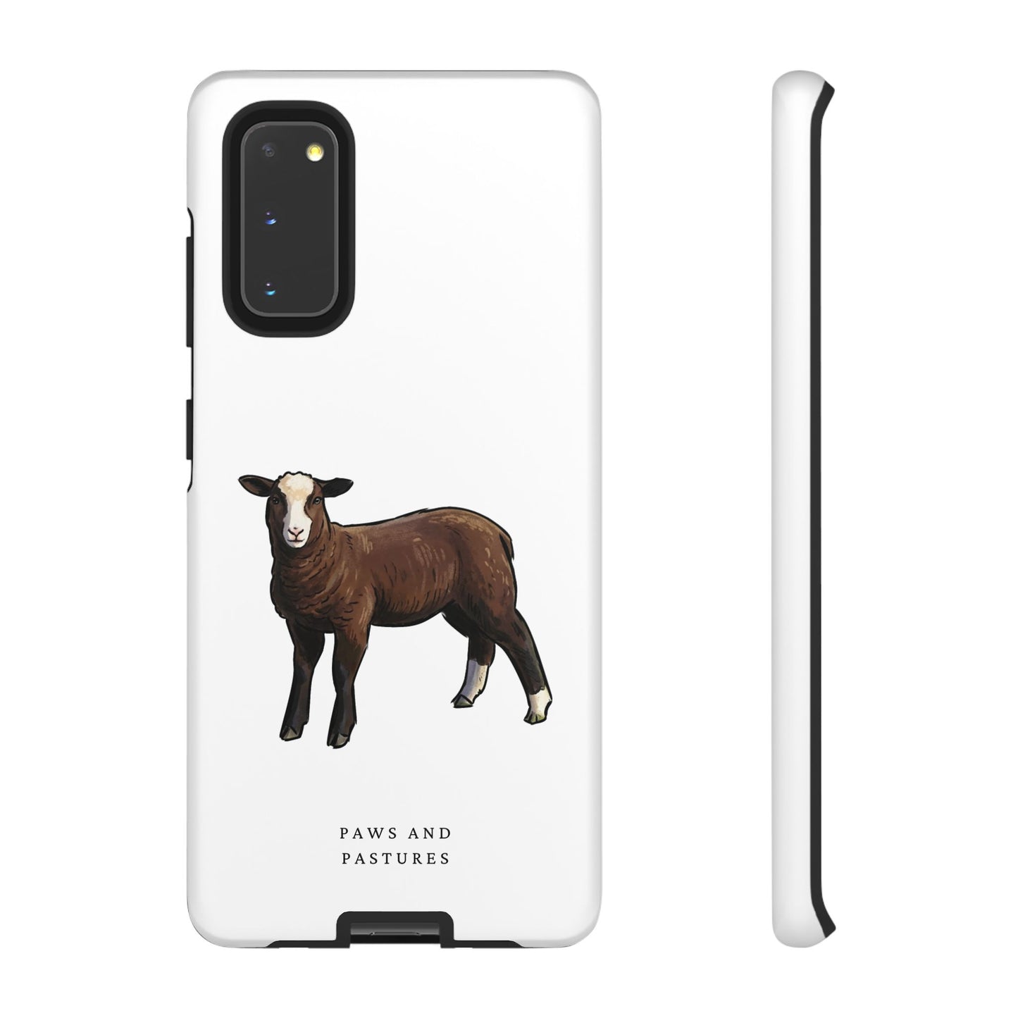 Zwartble Phone Case — Brown Sheep Illustration "Paws and Pastures"