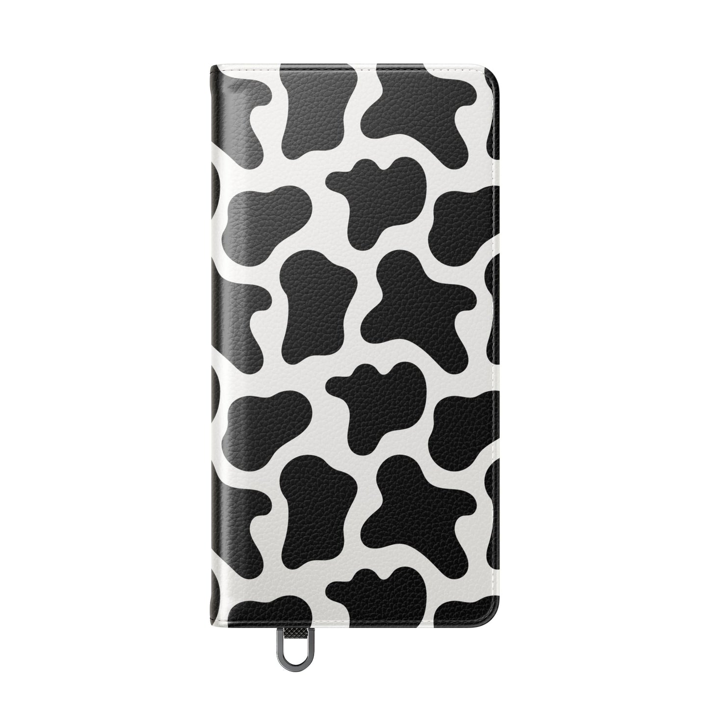 Cow Print Flip Phone Case — Black & White Wallet Flip Case