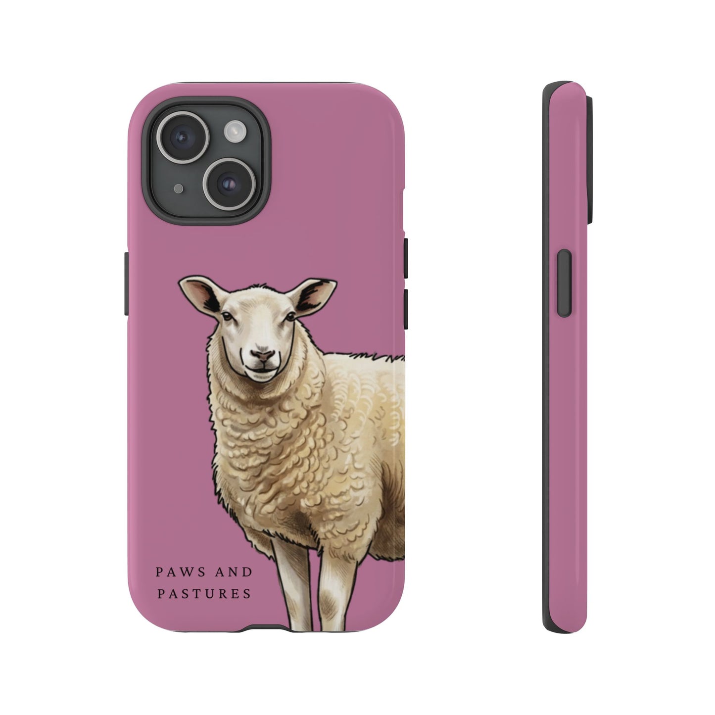 Pink Sheep Illustration Tough Phone Case