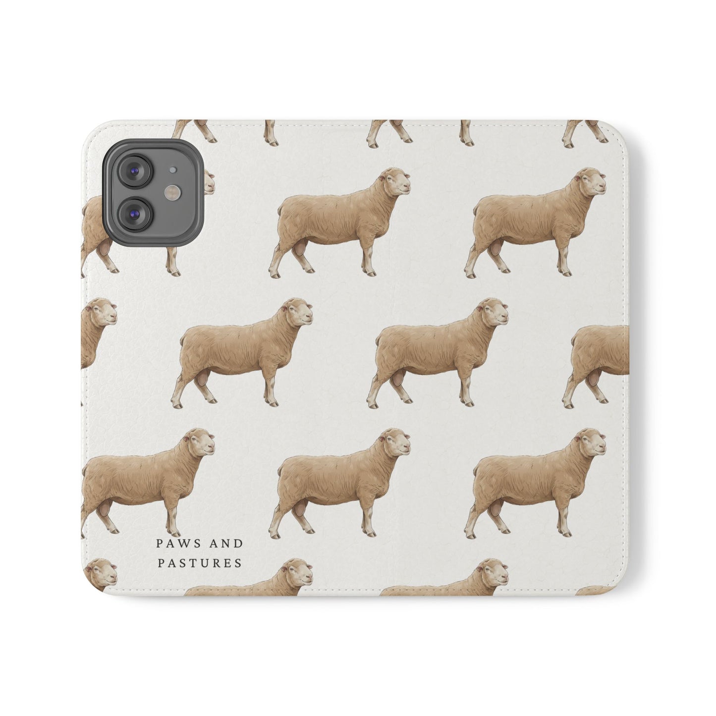 Sheep Pattern iPhone Flip Case