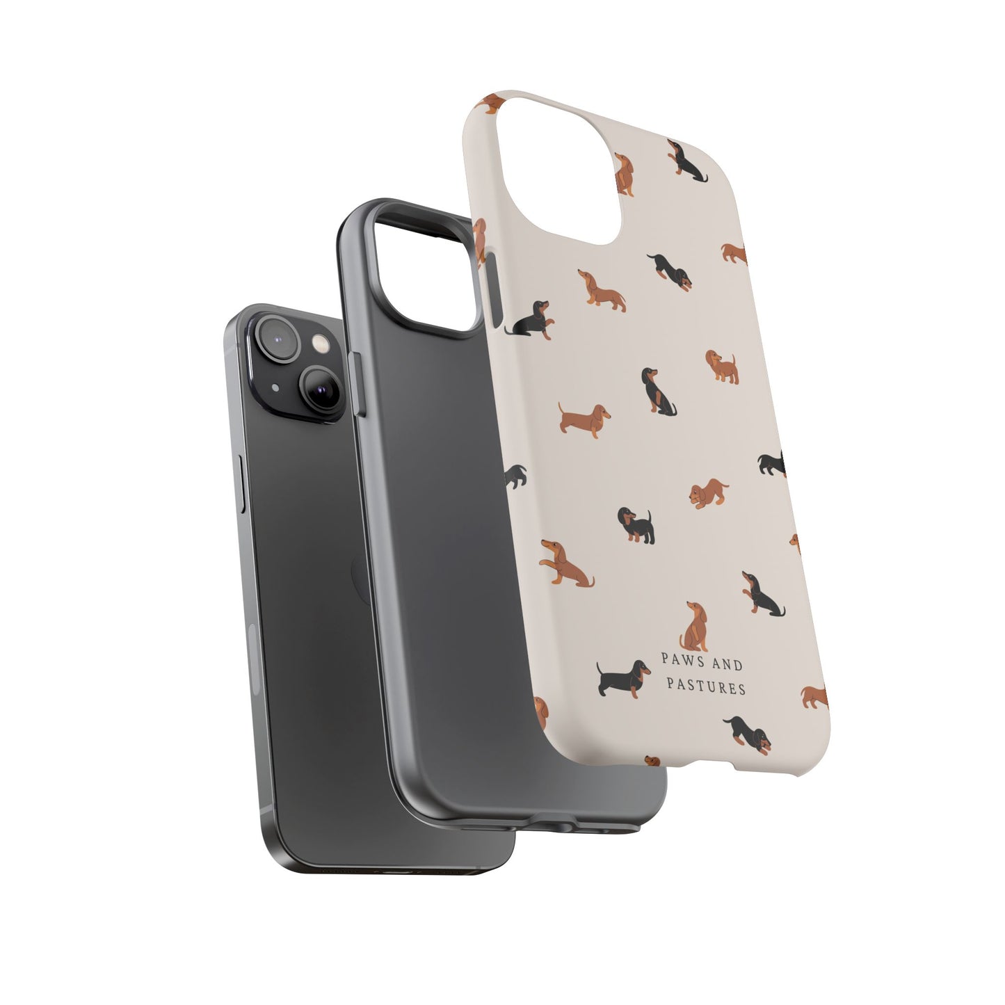 Dachshund Pattern Phone Case — Cute Wiener Dog Protective Cover