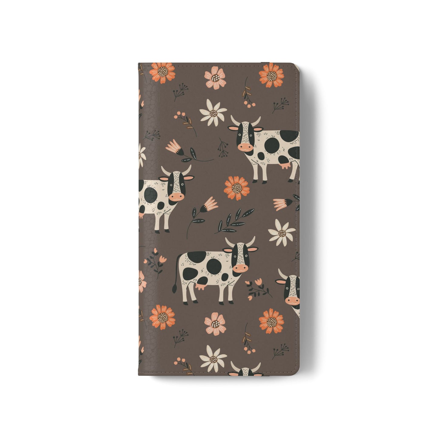 Cow Floral Flip Phone Case – Folklore Farm Pattern Wallet Case