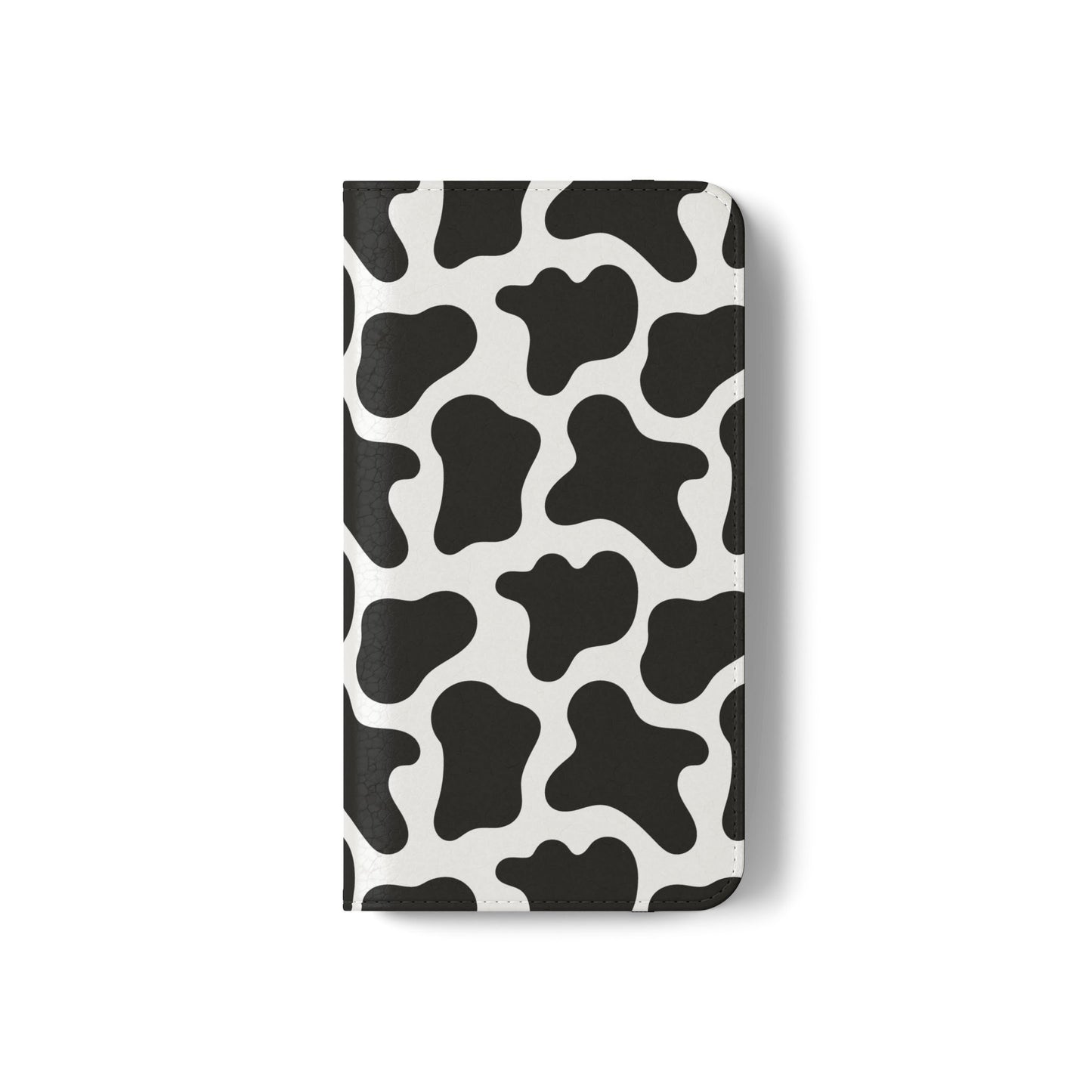 Cow Print Flip Phone Case — Black & White Wallet Flip Case
