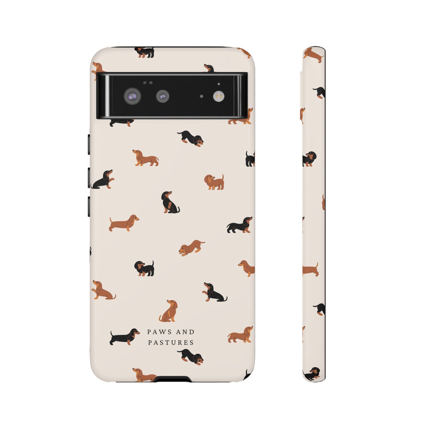 Dachshund Pattern Phone Case — Cute Wiener Dog Protective Cover