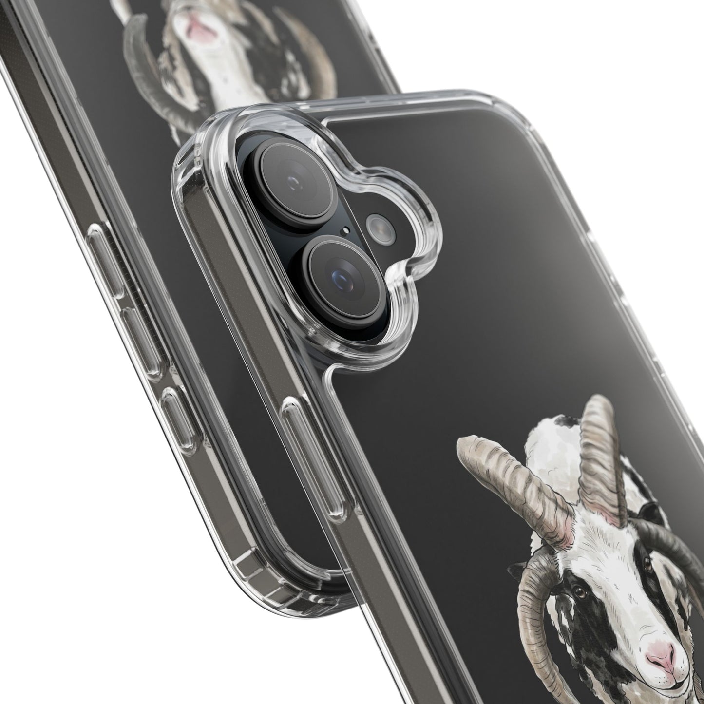 Jacob Sheep Clear Phone Case — Cute Goat Illustration Clear Case for Sheep Lovers