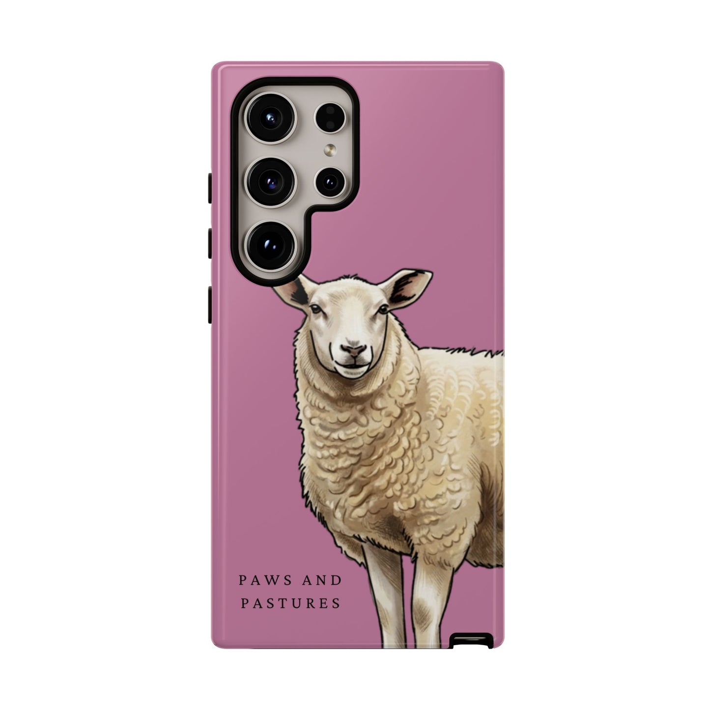 Pink Sheep Illustration Tough Phone Case